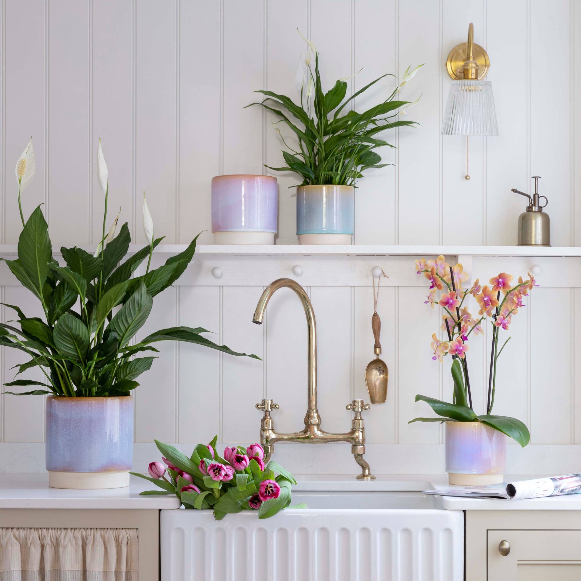 Copenhagen Two Tone Earthenware Indoor Planter H16cm D15.5cm