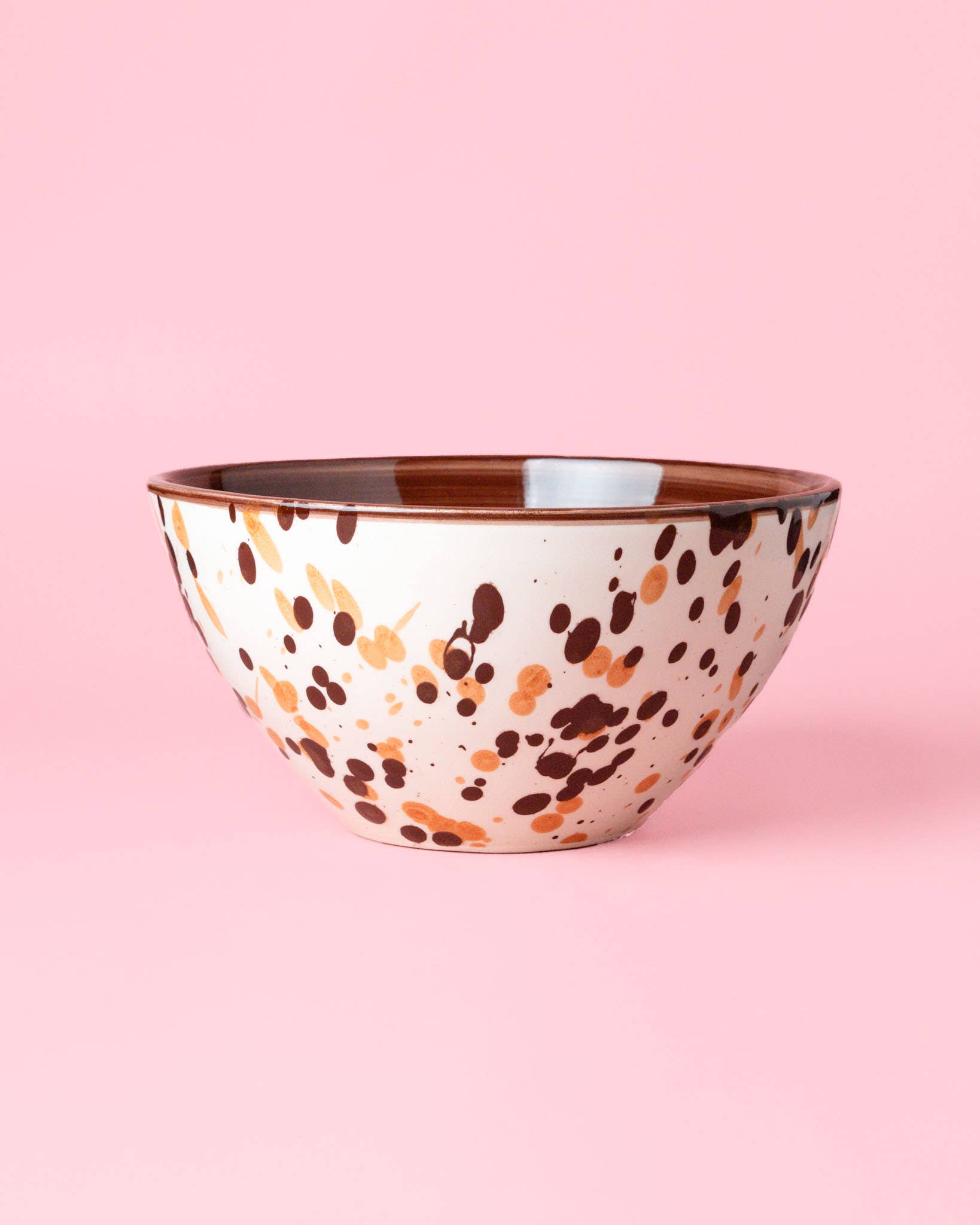 Ceramic salad bowl 1,5l - 21cm/Brown specks BROWN