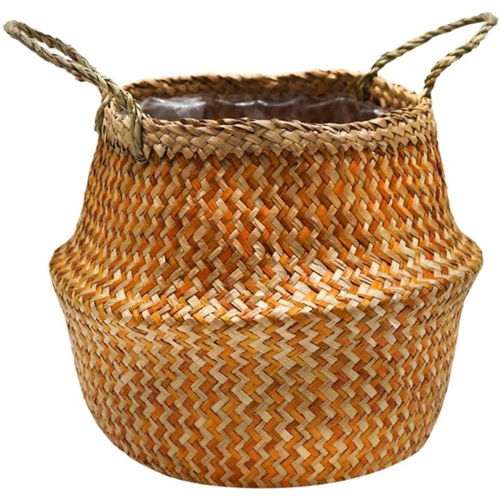 Natural Seagrass Chevron Basket