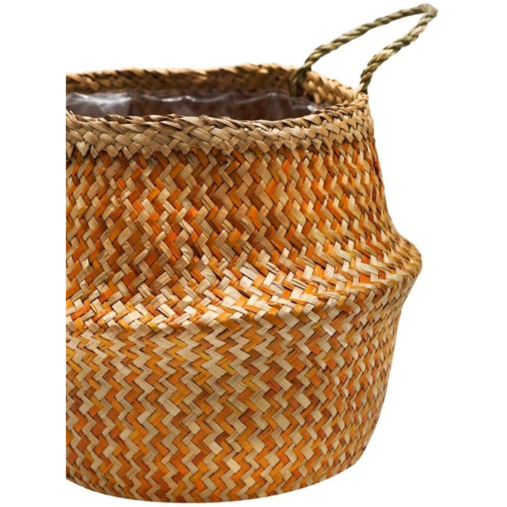 Natural Seagrass Chevron Basket