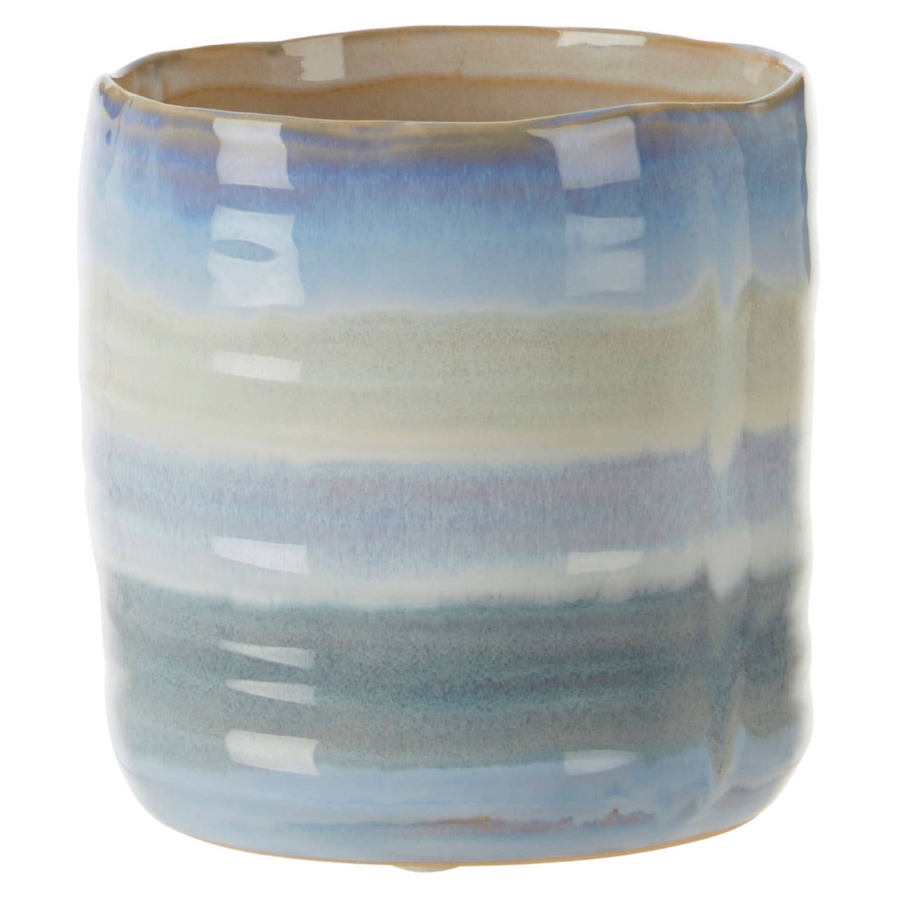 Caldera Small Planter - Glazed Finish with Coastal Vibe