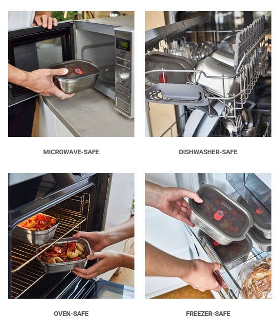 Lunch Box - Microwave-Safe Leak Proof Stainless Steel Set