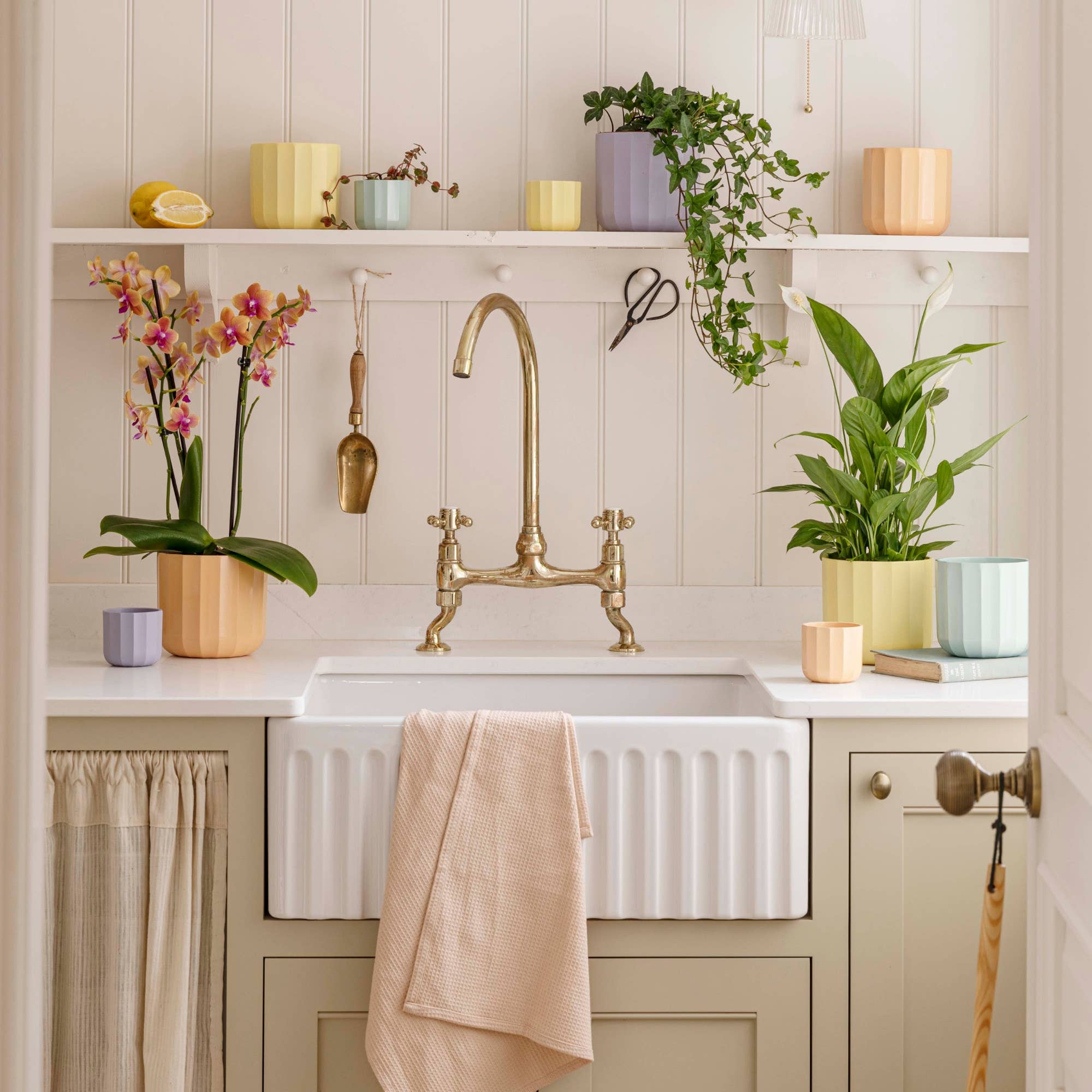 Positano Geo Ceramic Indoor Planter H11cm D11cm