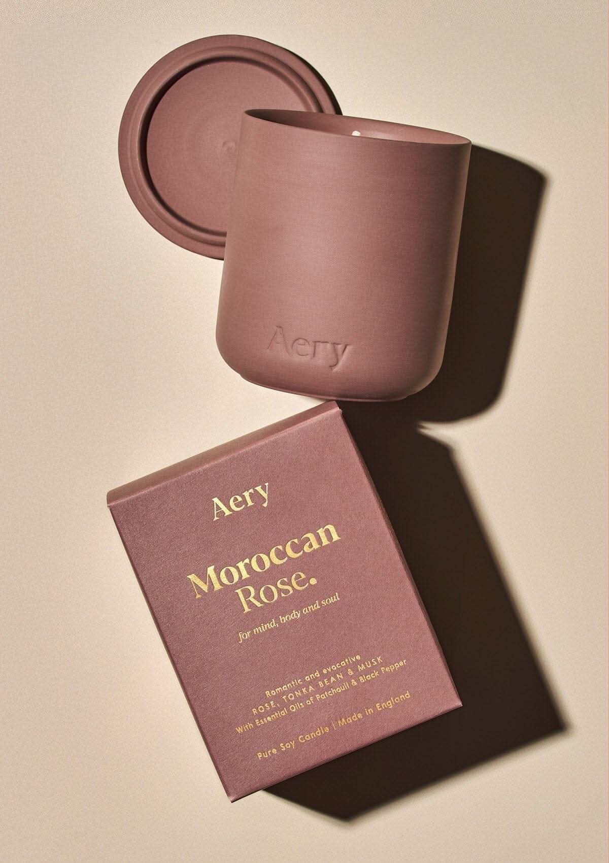 Moroccan Rose Scented Candle by Aery