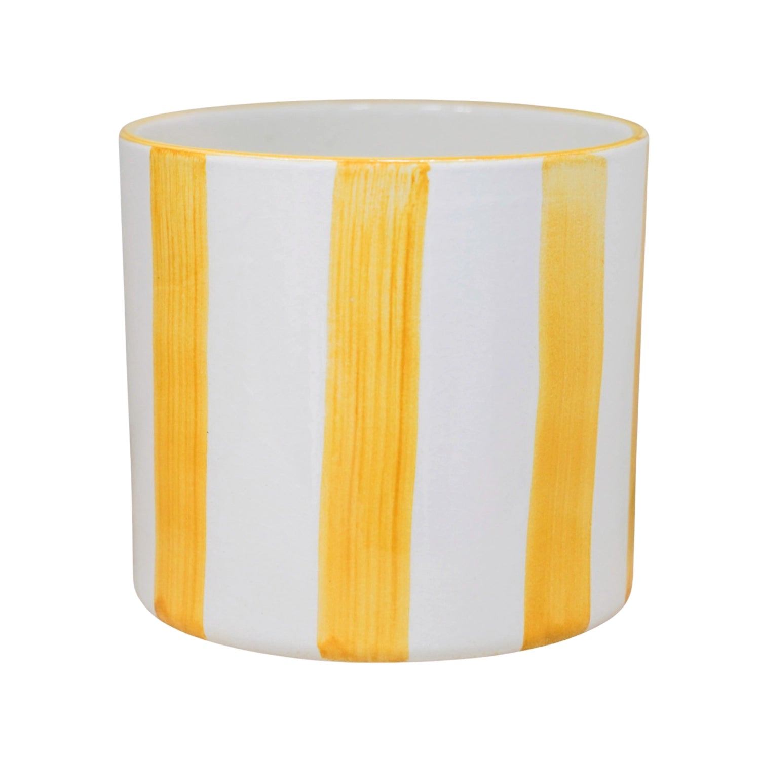 Paros Painted Stripe Planter H14cm D15cm