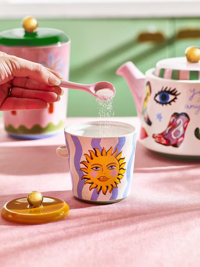 Eleanor Bowmer - Electric Coast Icon Sugar Pot & Spoon