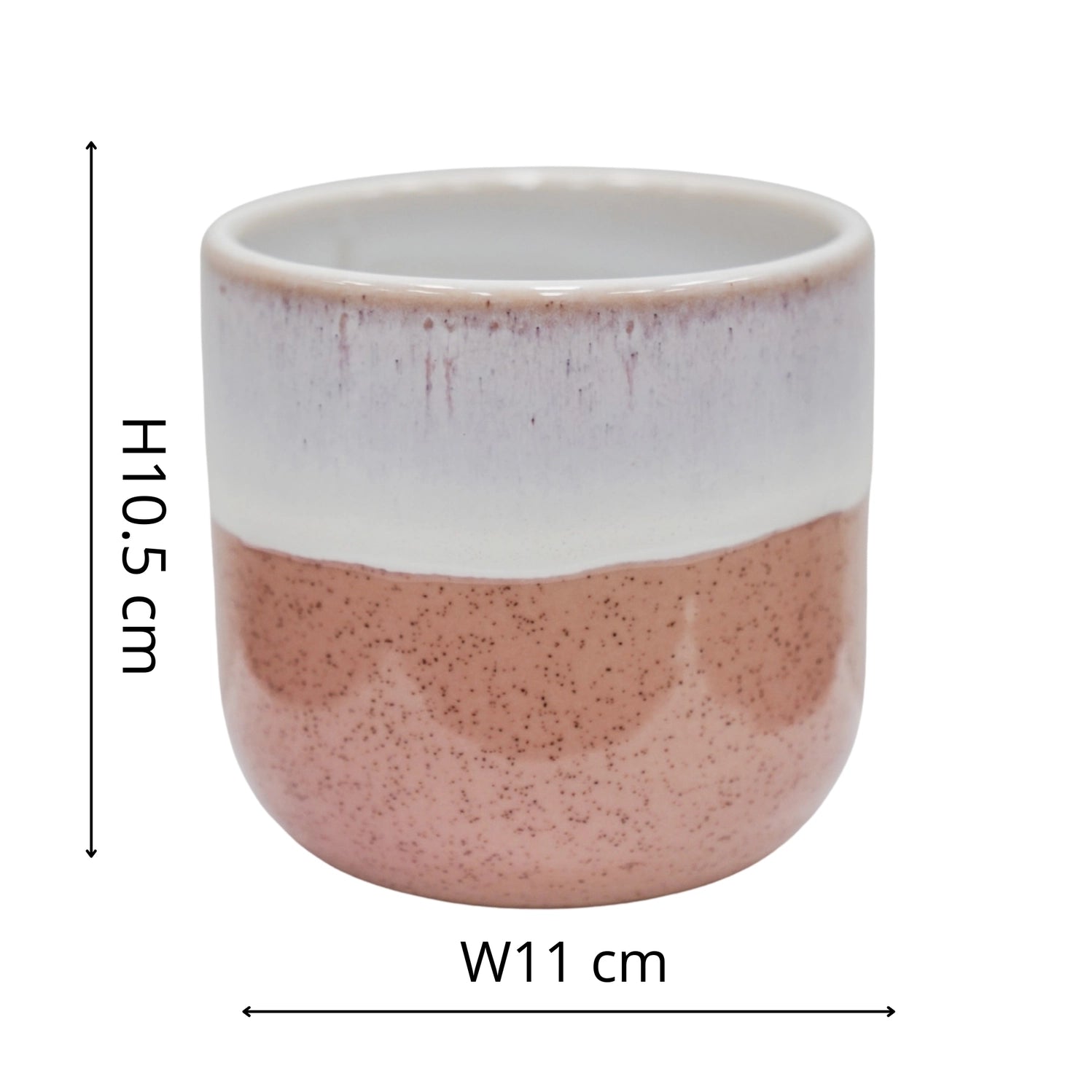 Jodie Dipped Reactive Glaze Planter H10cm D11cm