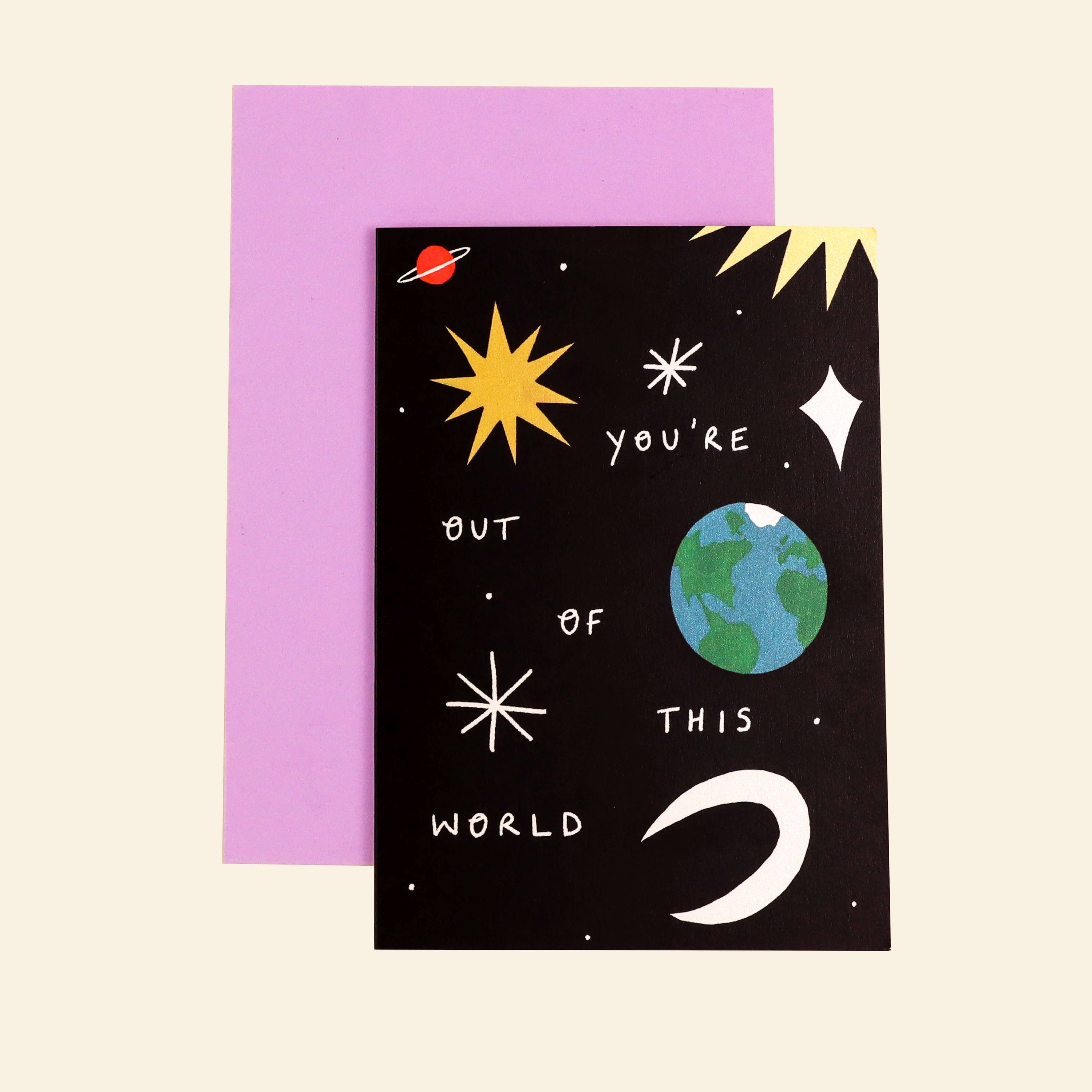 You're Out Of This World Love Card | Anniversary | Celestial