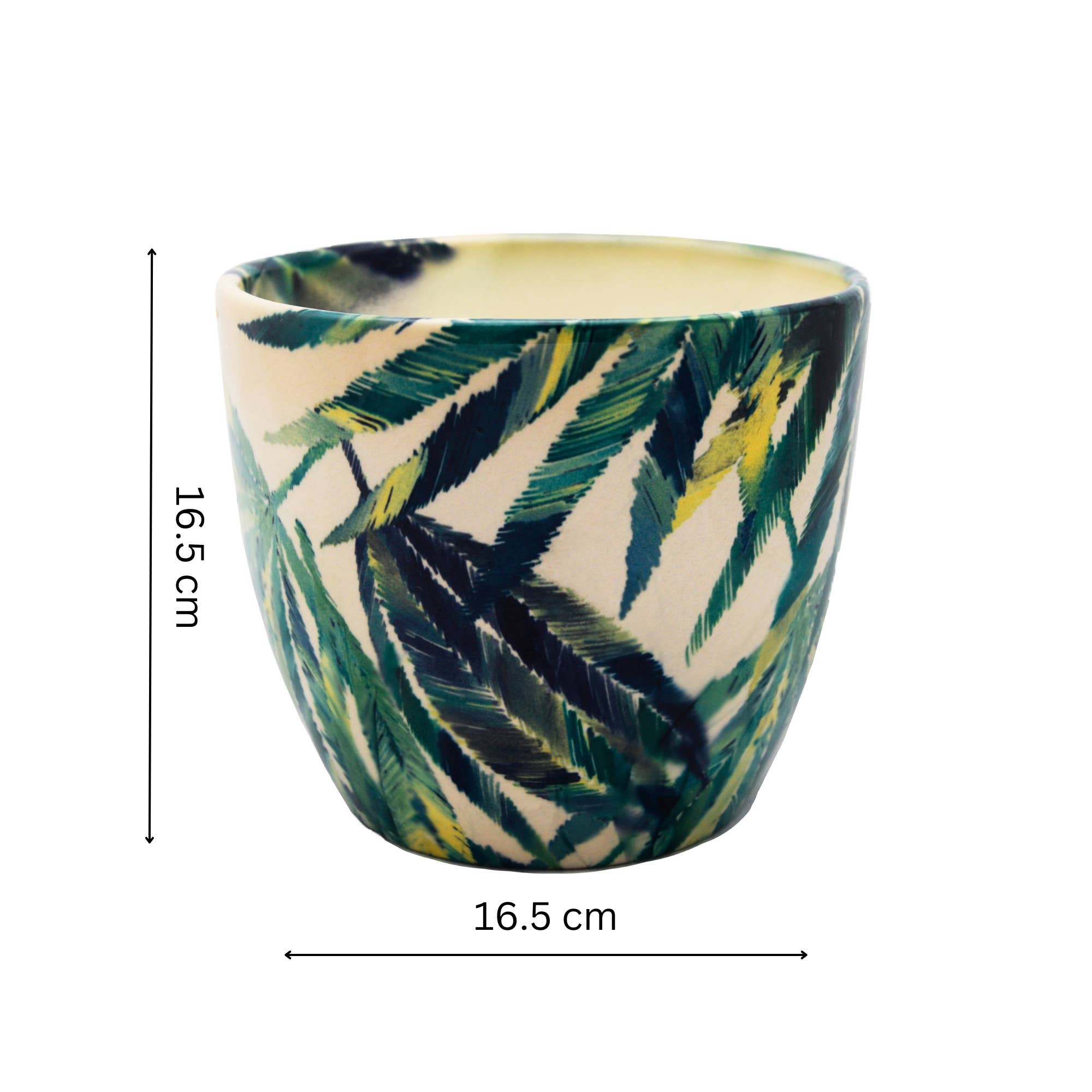 Monza Indoor Ceramic Plant Pot H16.5cm x D16.5cm