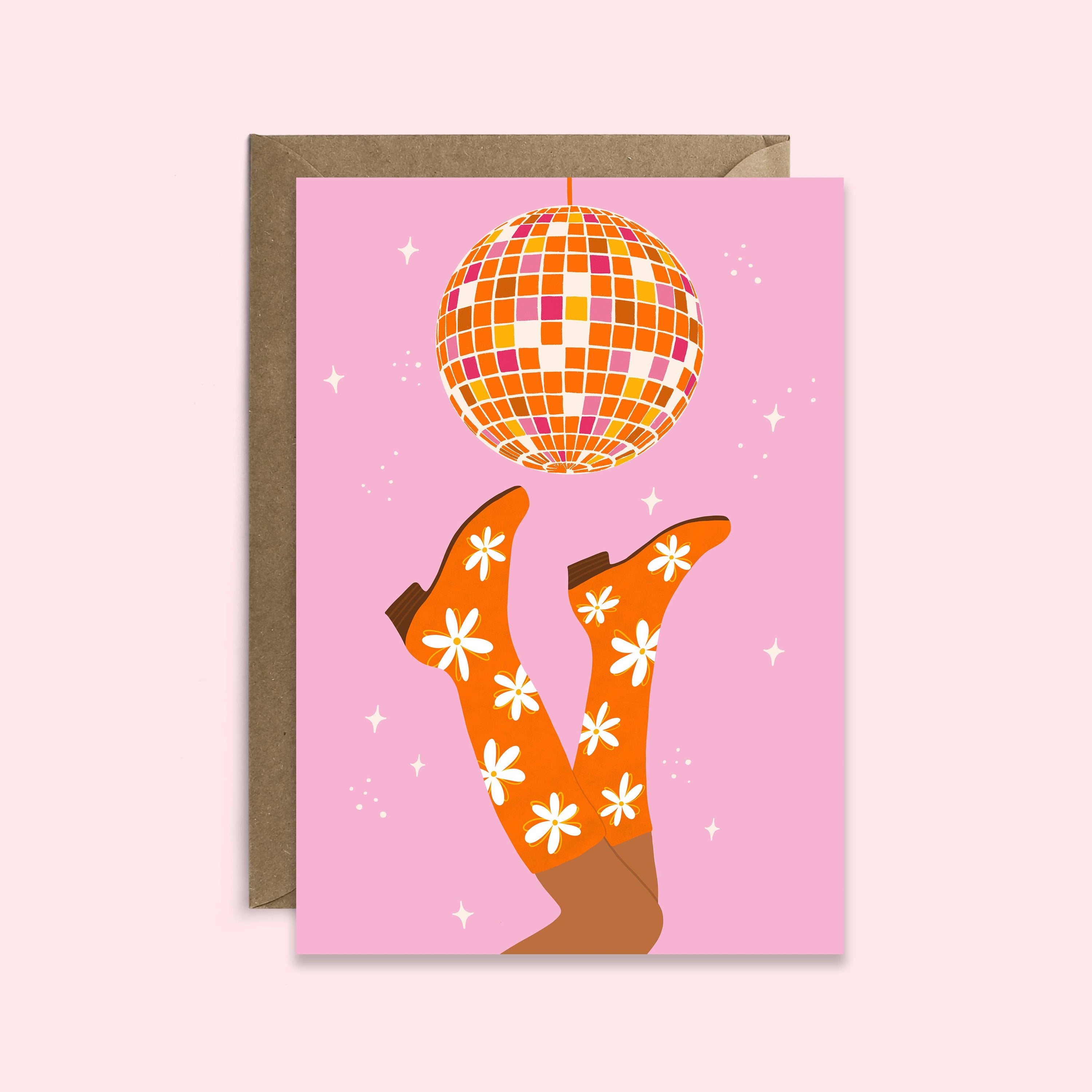 Daisy Disco Card | Greeting Card | Female Birthday Card