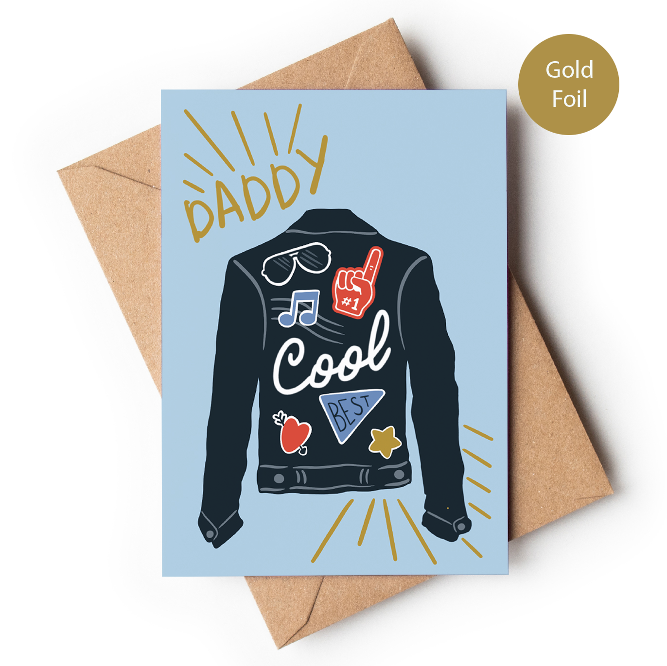 Father’s Day Card | Cool Dad | Gold Foil
