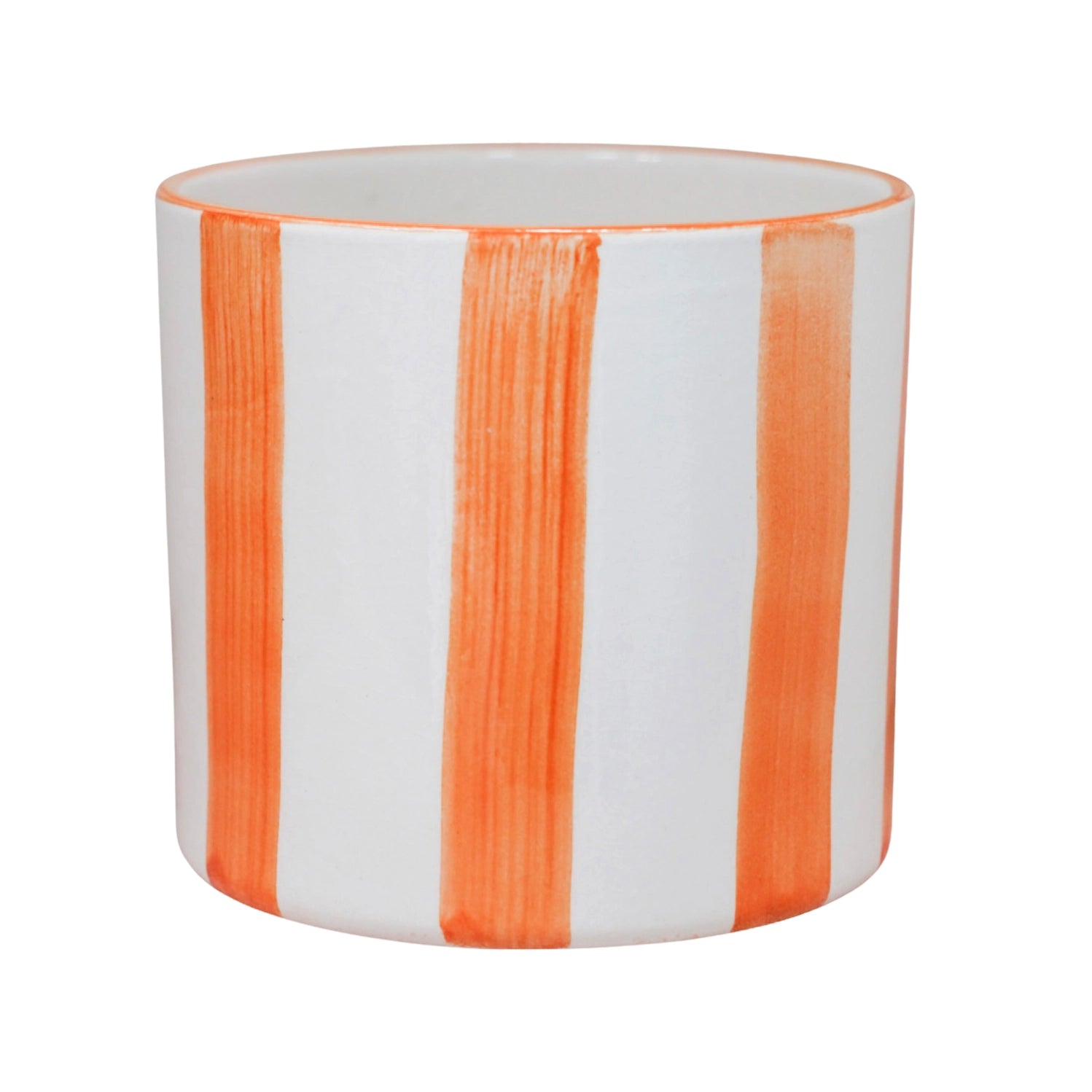 Paros Painted Stripe Planter H14cm D15cm