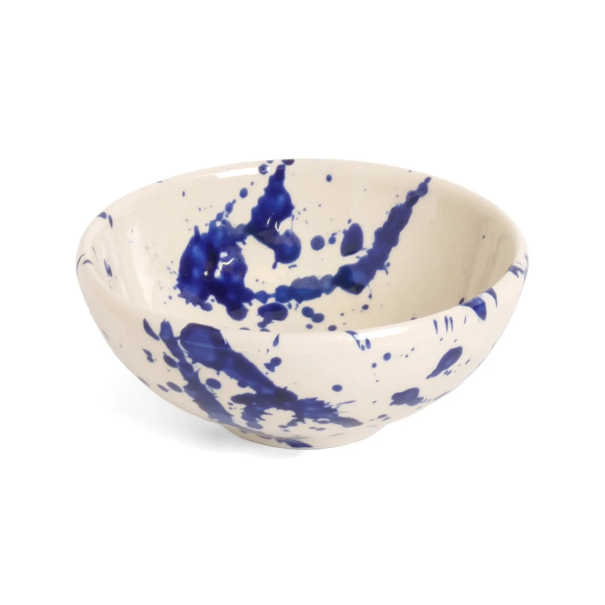 Deep Tapas Dish Blue Splatter