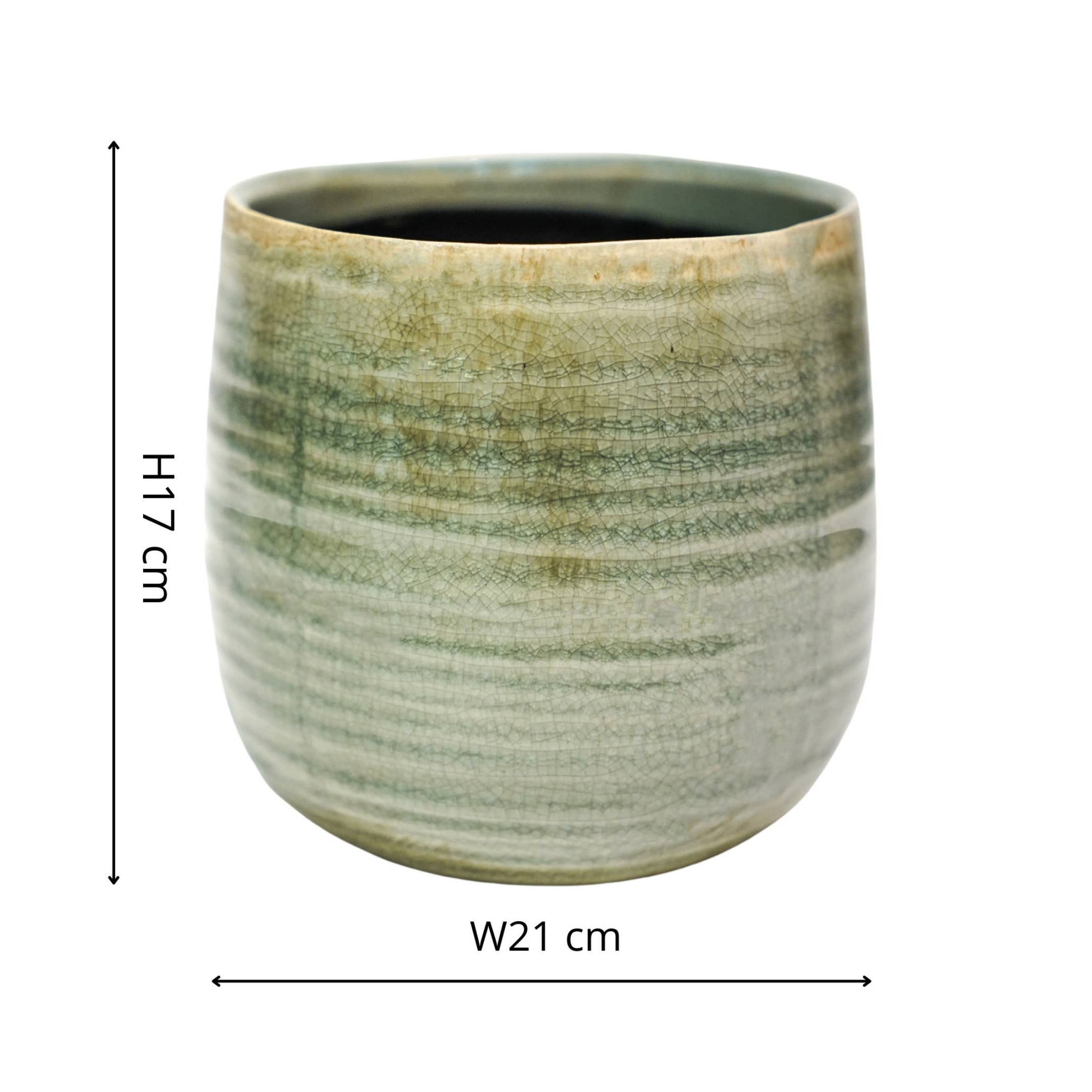 Como Hand Finished Indoor Ceramic Plant Pot D21cm & D26cm