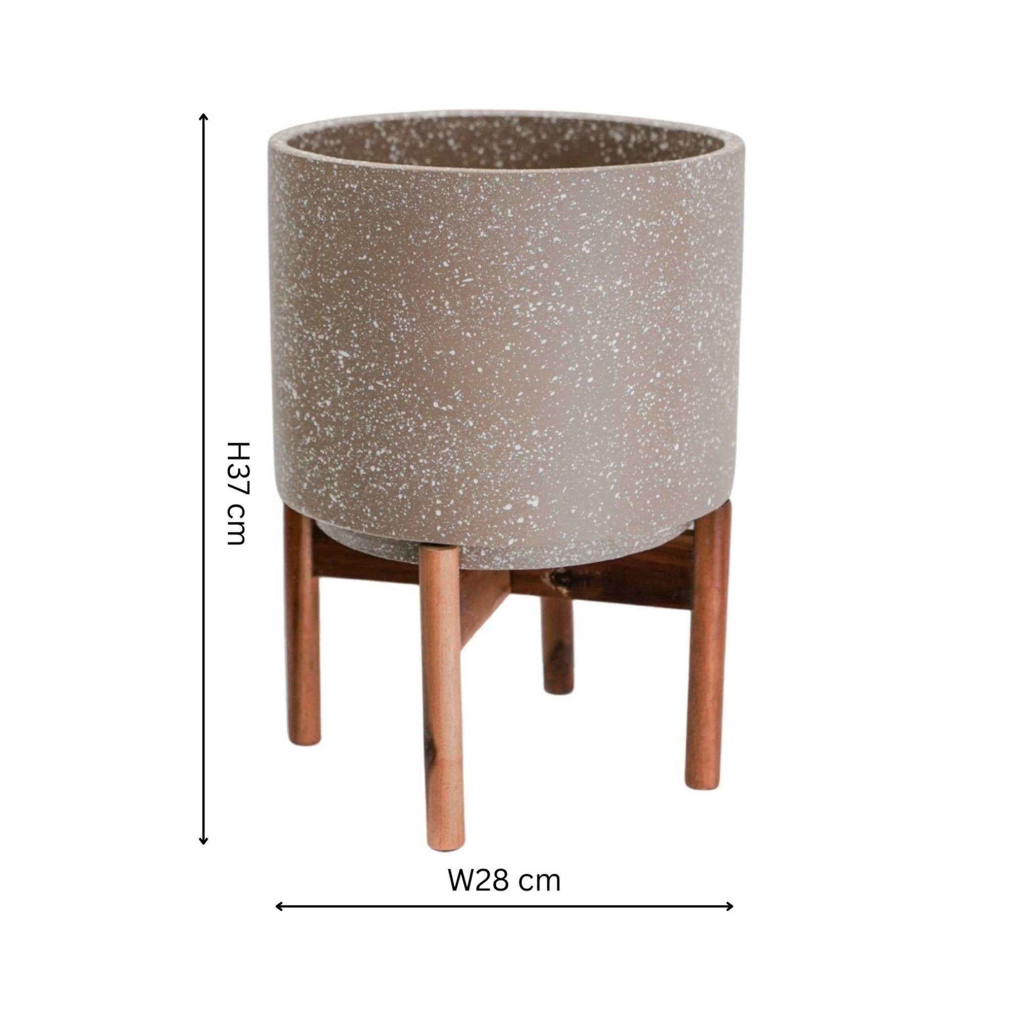 Valetta Speckled Planter with Stand