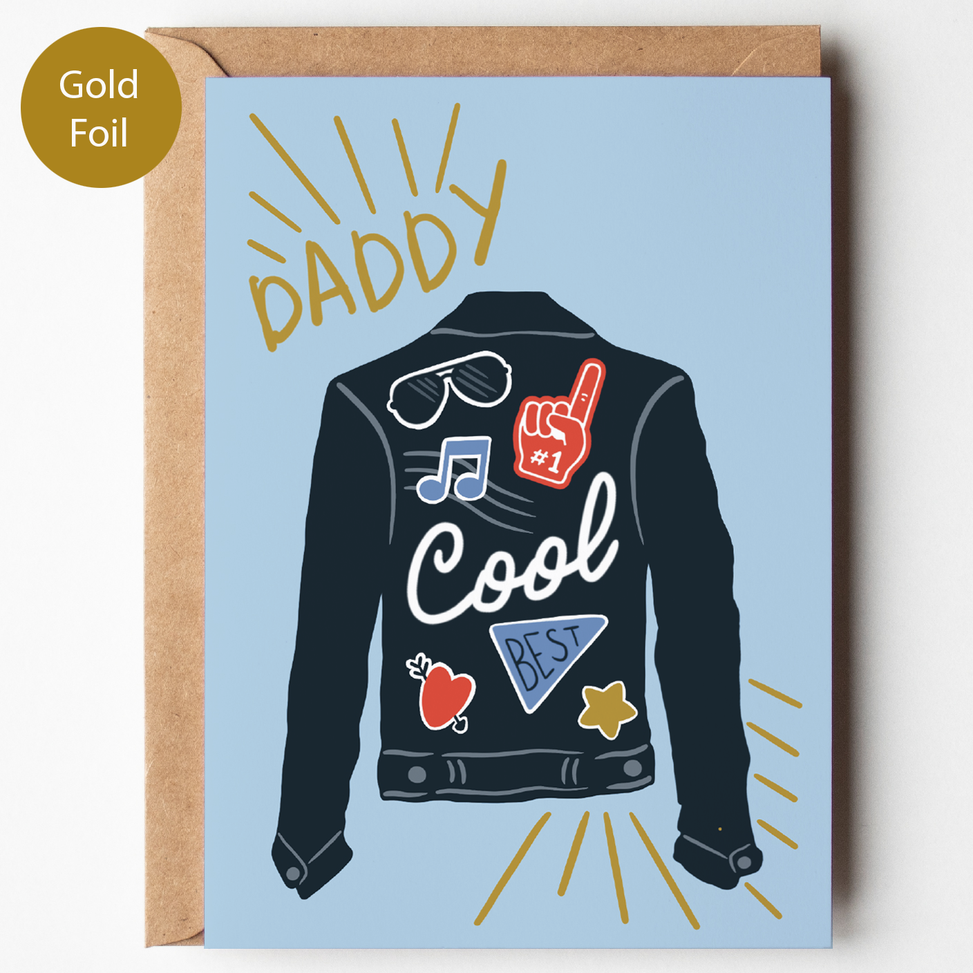 Father’s Day Card | Cool Dad | Gold Foil