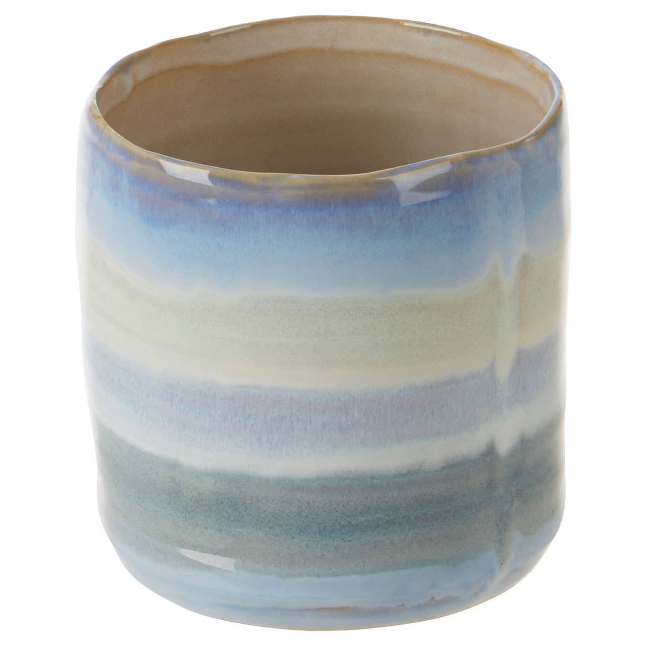 Caldera Small Planter - Glazed Finish with Coastal Vibe