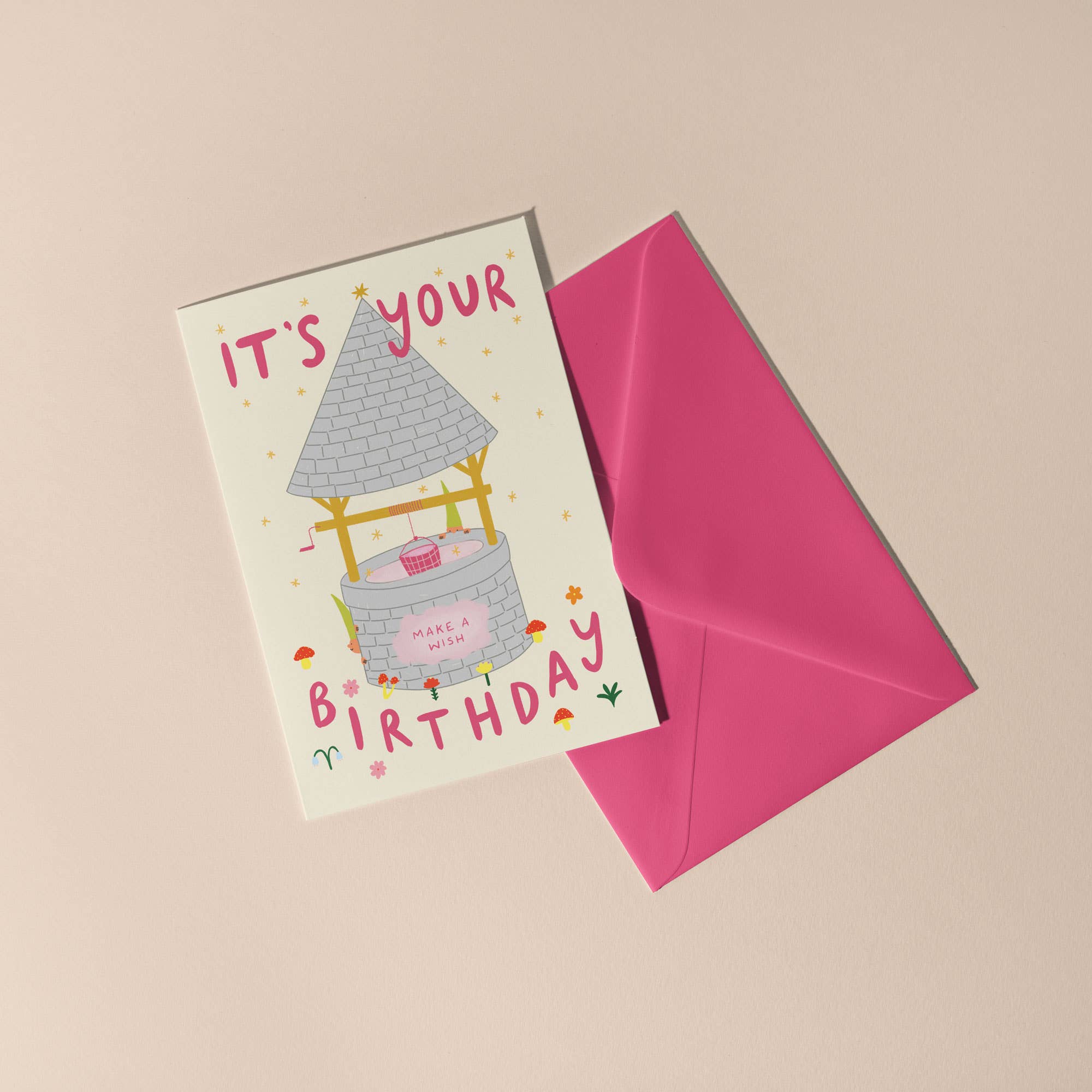Wishing Well Birthday Card | Folky Birthday | Fantasy