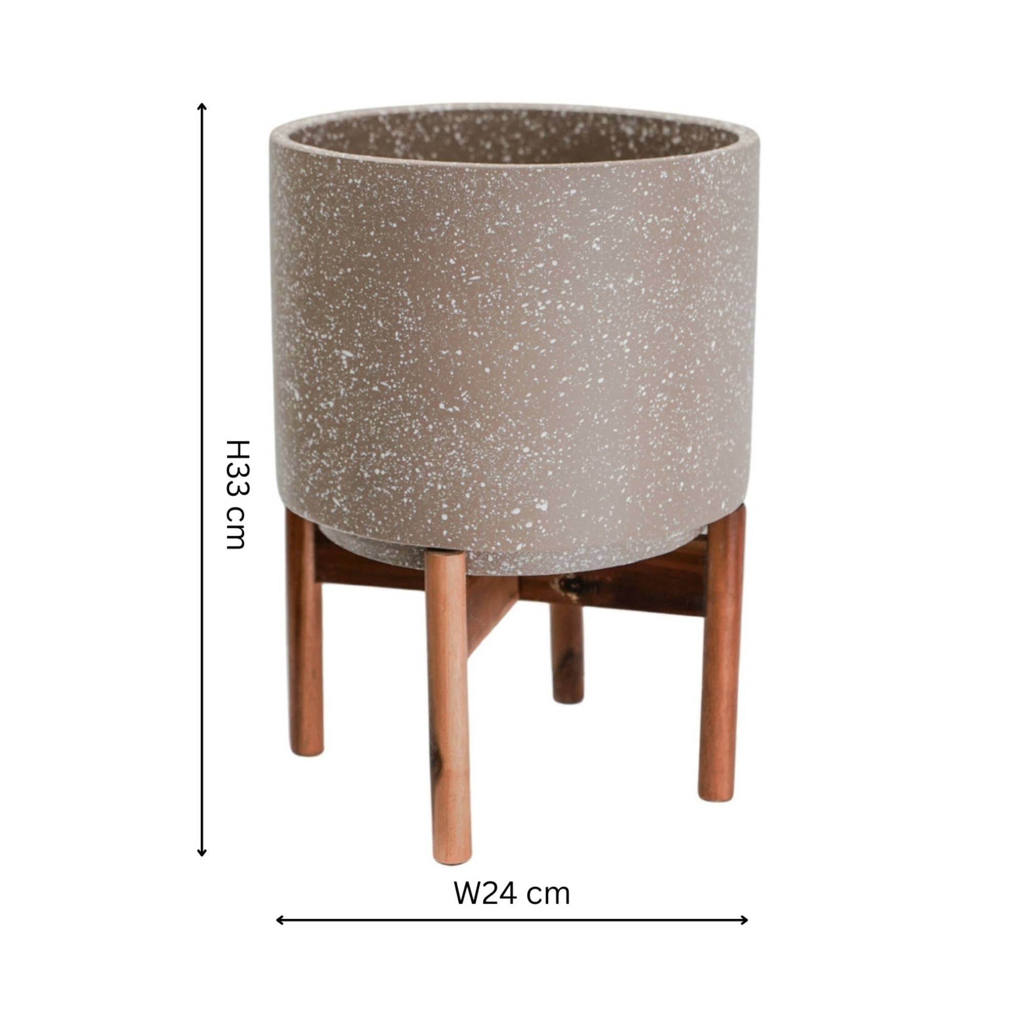Valetta Speckled Planter with Stand