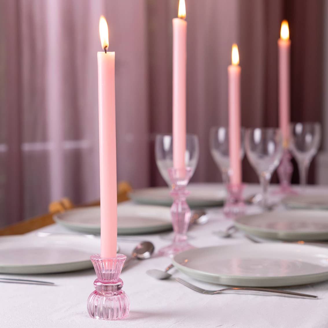 Pink Dinner Candle