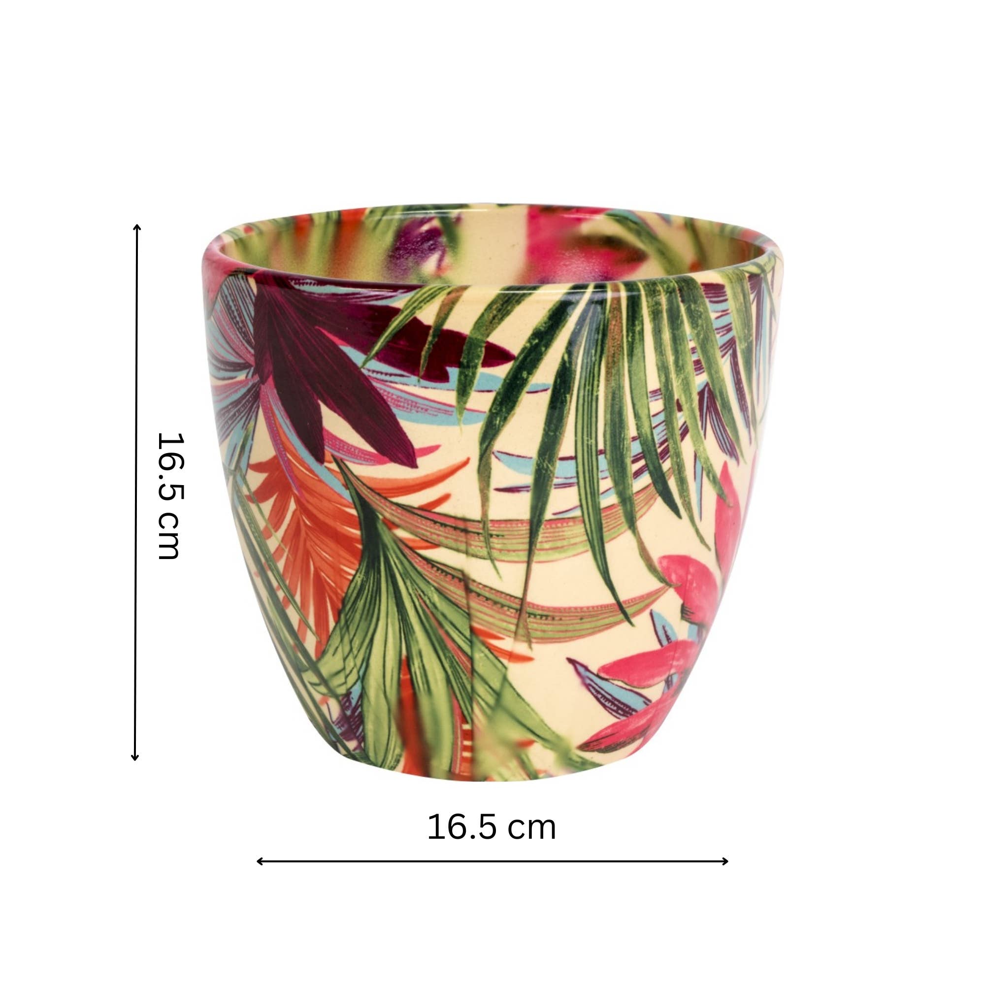 Monza Indoor Ceramic Plant Pot H16.5cm x D16.5cm