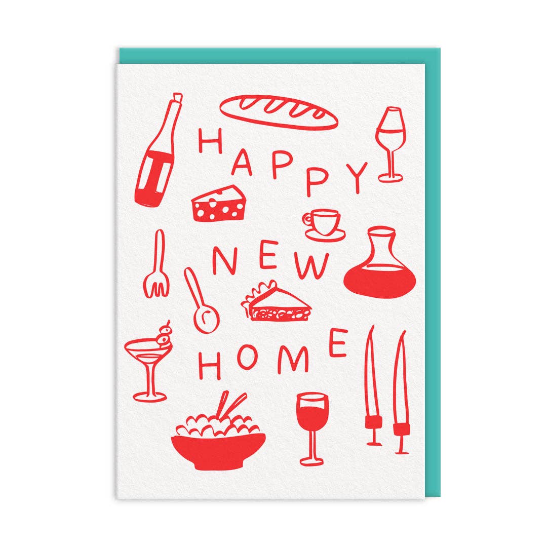 Happy New Home Doodles Greeting Card (12414)