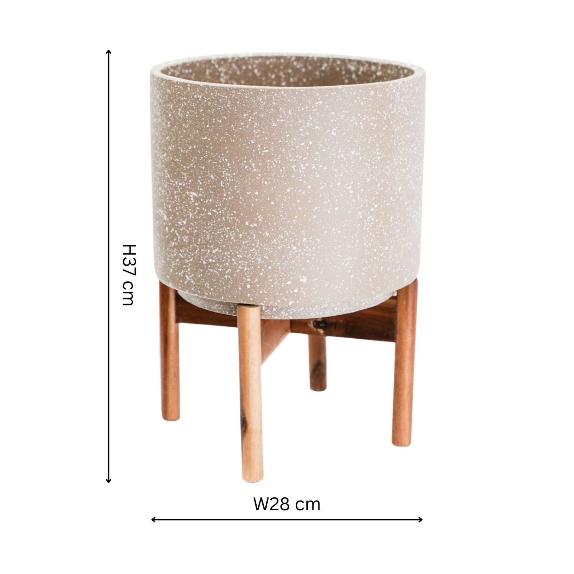 Valetta Speckled Planter with Stand