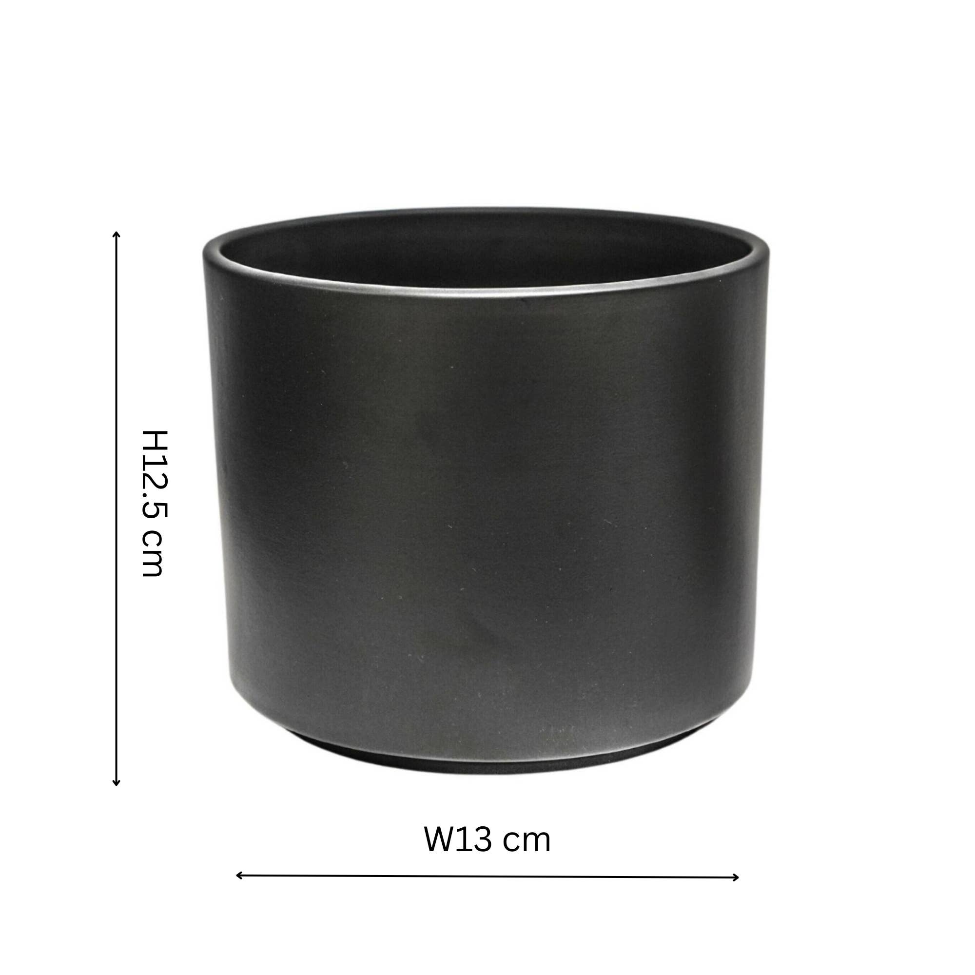 Prague Ceramic Indoor Plant Pot H12.5cm D13cm