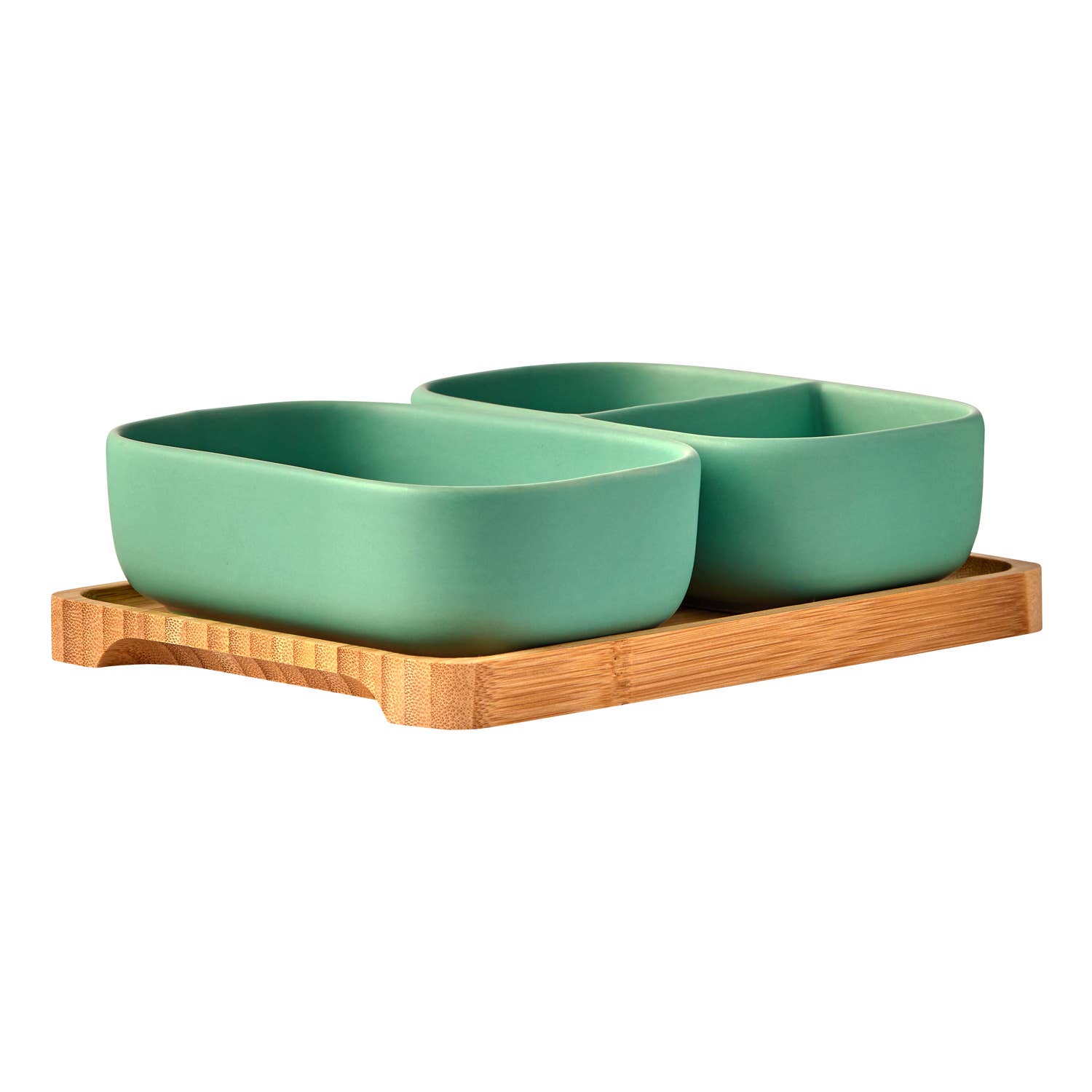 Set of 2 Share Rectangular Bowls Green