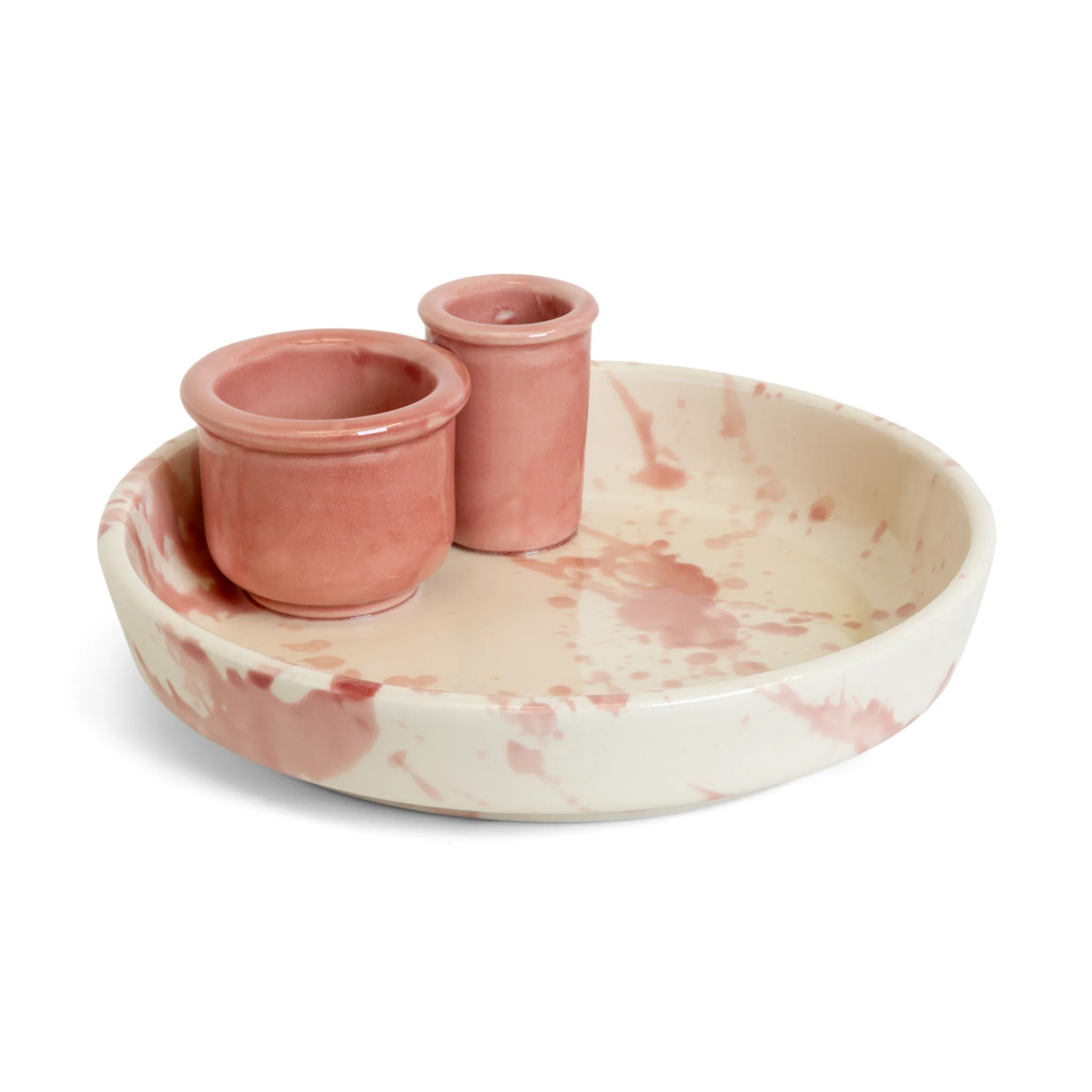 Olive Dish Rose Splatter