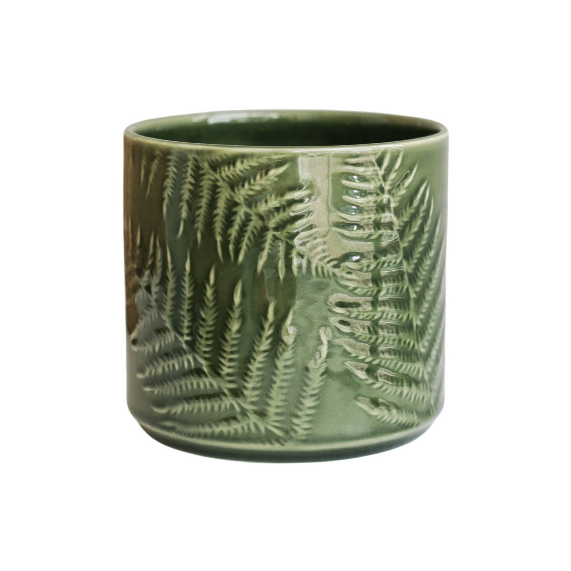 Orla Glazed Fern Planter