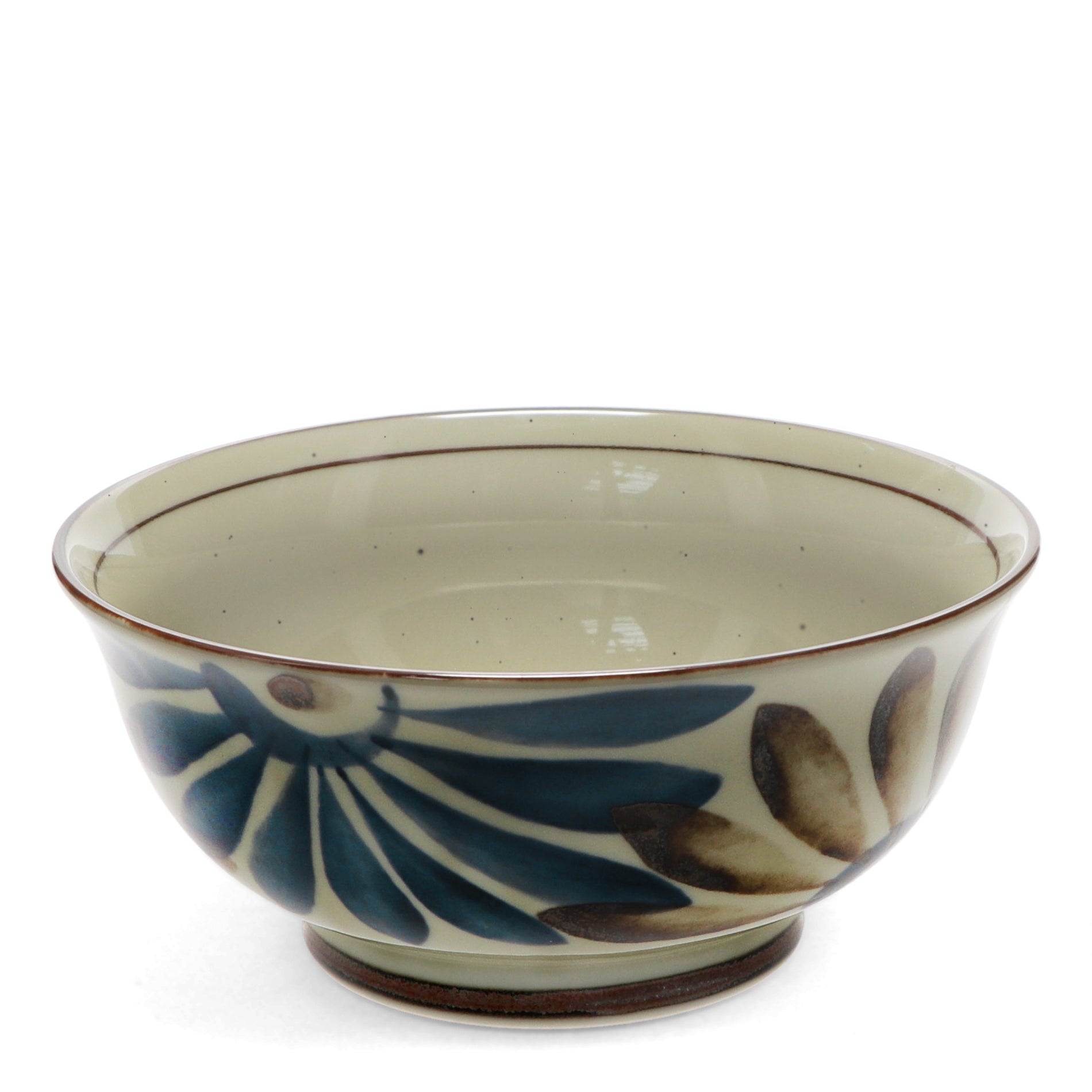Japanese Porcelain Ramen Bowl 18cm - Flower Design