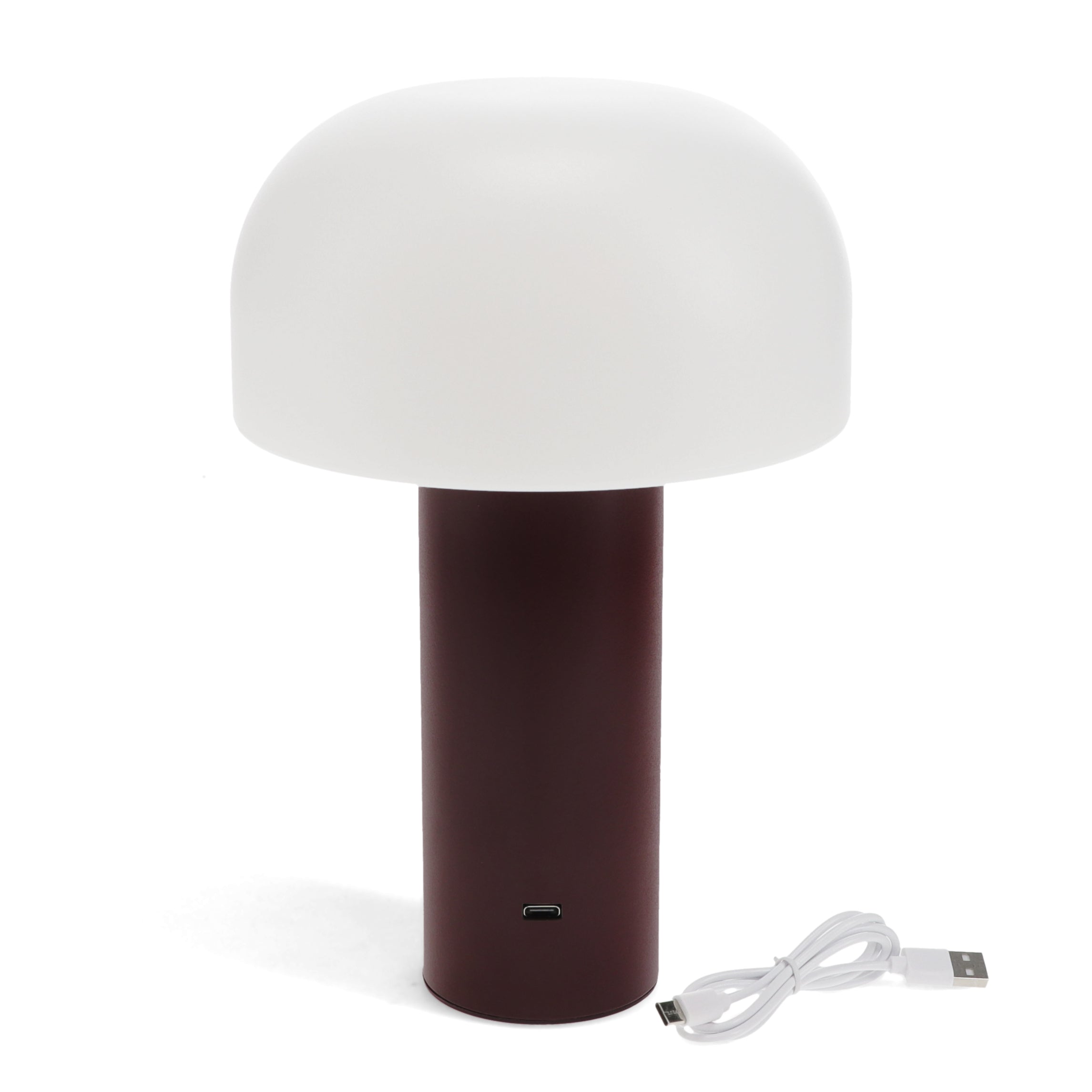 USB Rechargeable Mushroom Touch Lamp - Brown