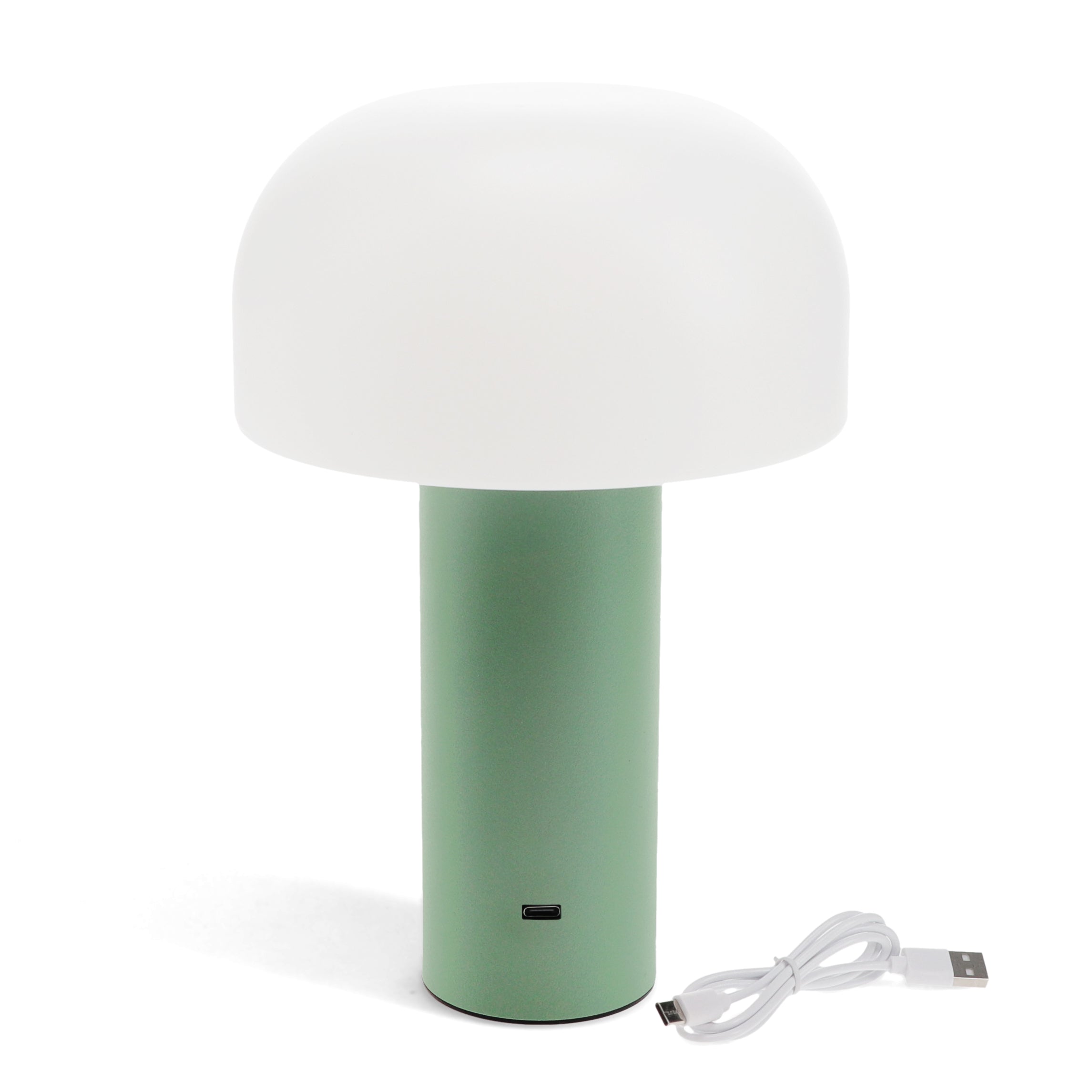 USB Rechargeable Mushroom Touch Lamp - Green