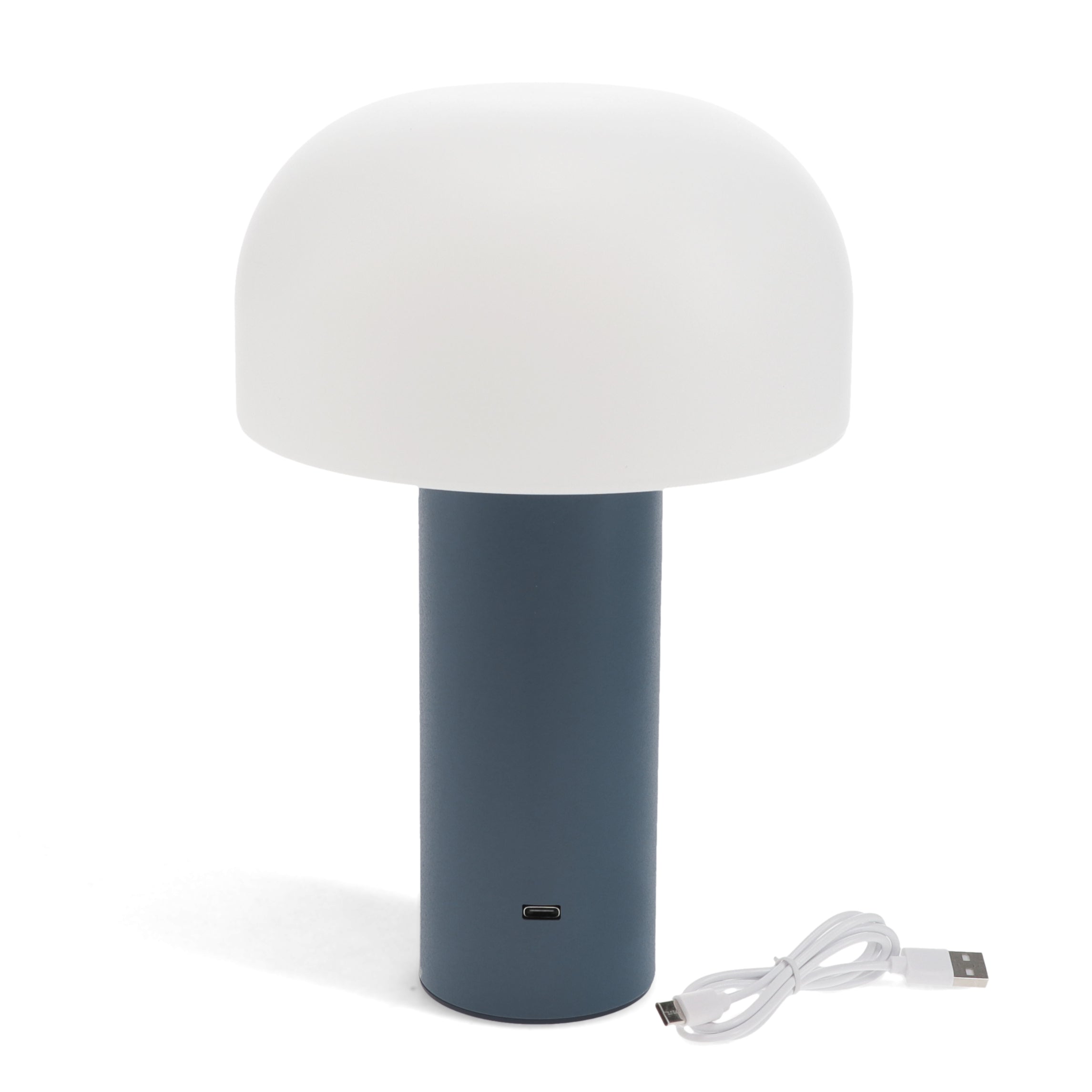 USB Rechargeable Mushroom Touch Lamp - Blue