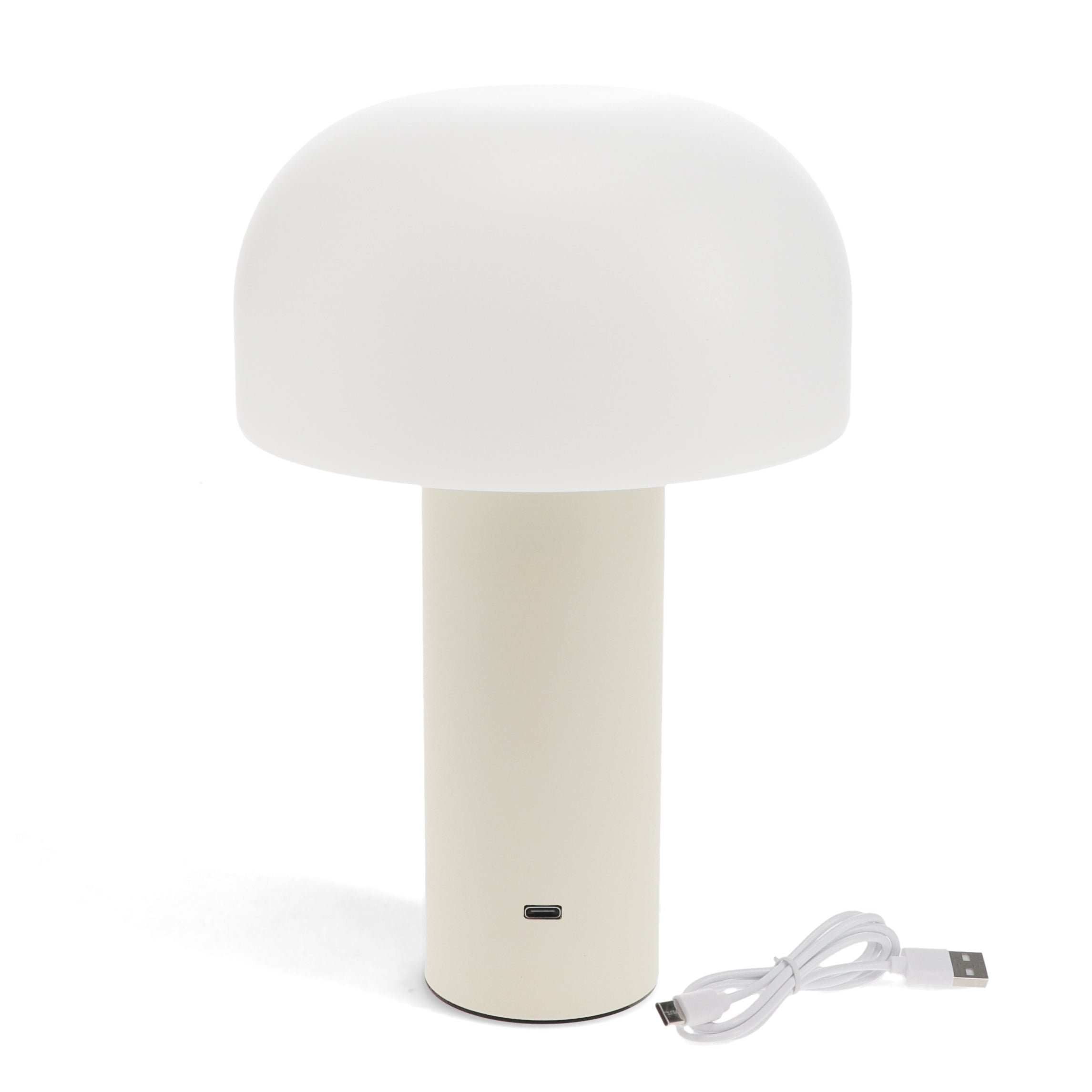 USB Rechargeable Mushroom Touch Lamp - Grey