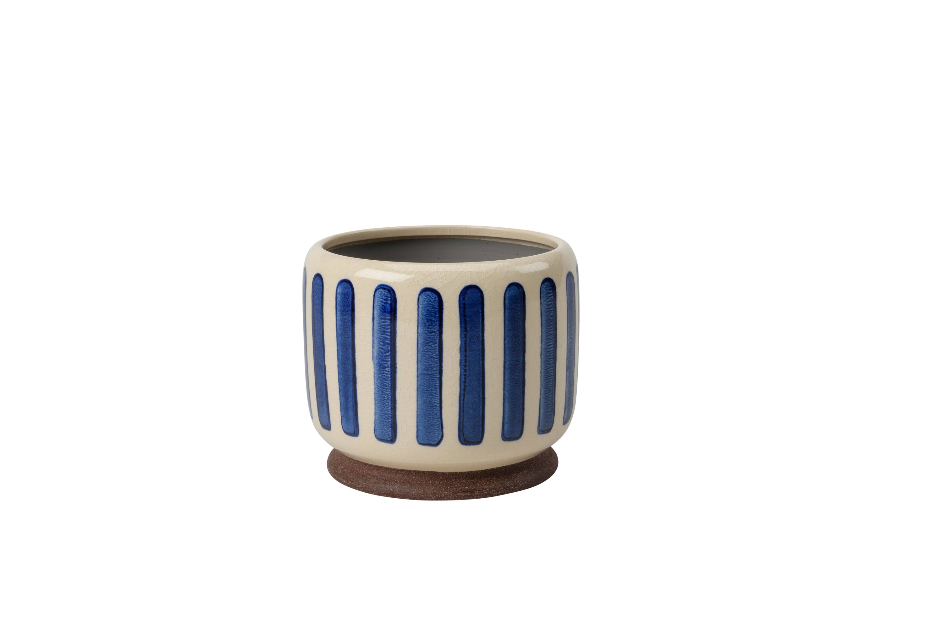 NEW Collectors Indoor Pot 13cm Blue Stripe
