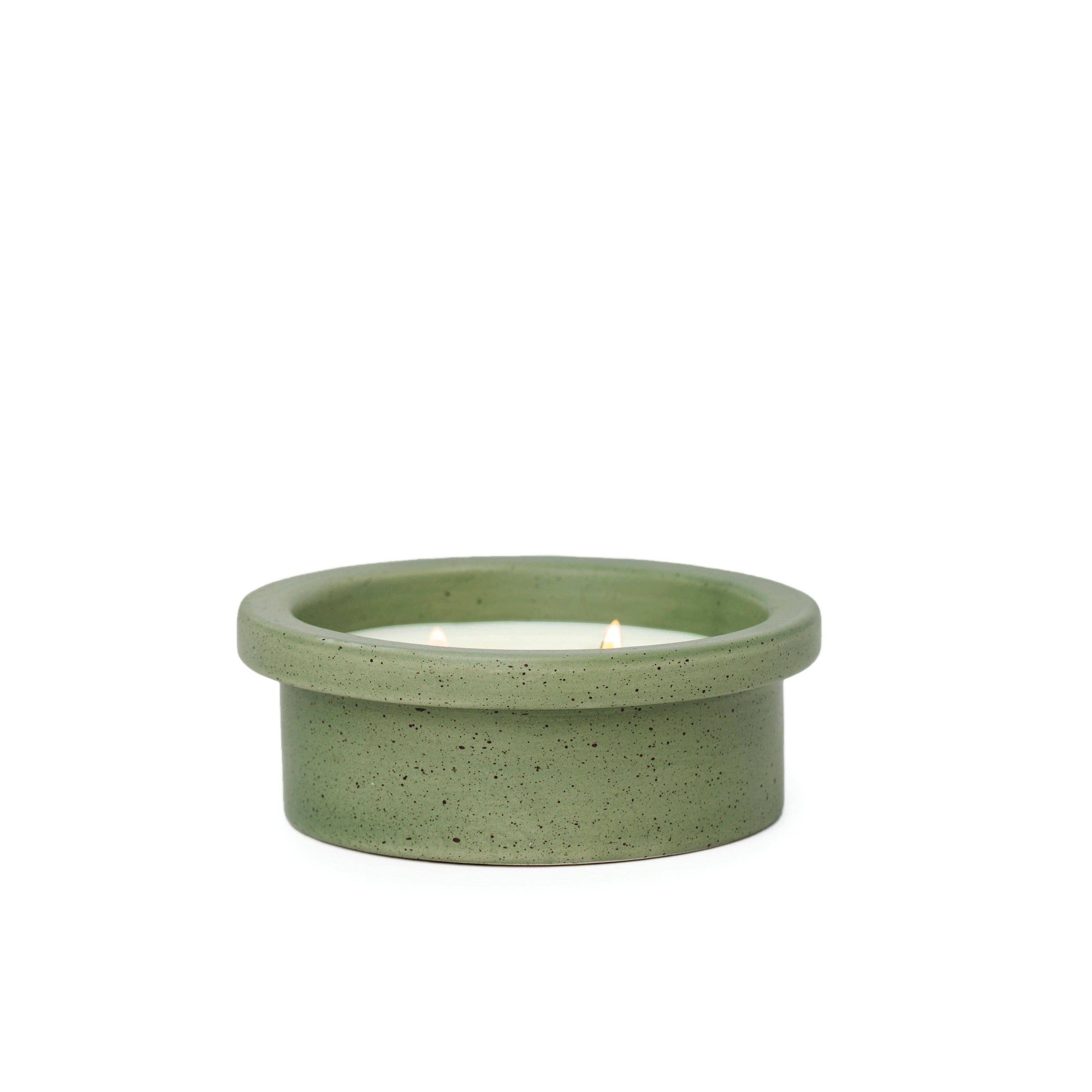 Paddywax Folia Ceramic Candle - Emerald - Thyme & Olive Leaf