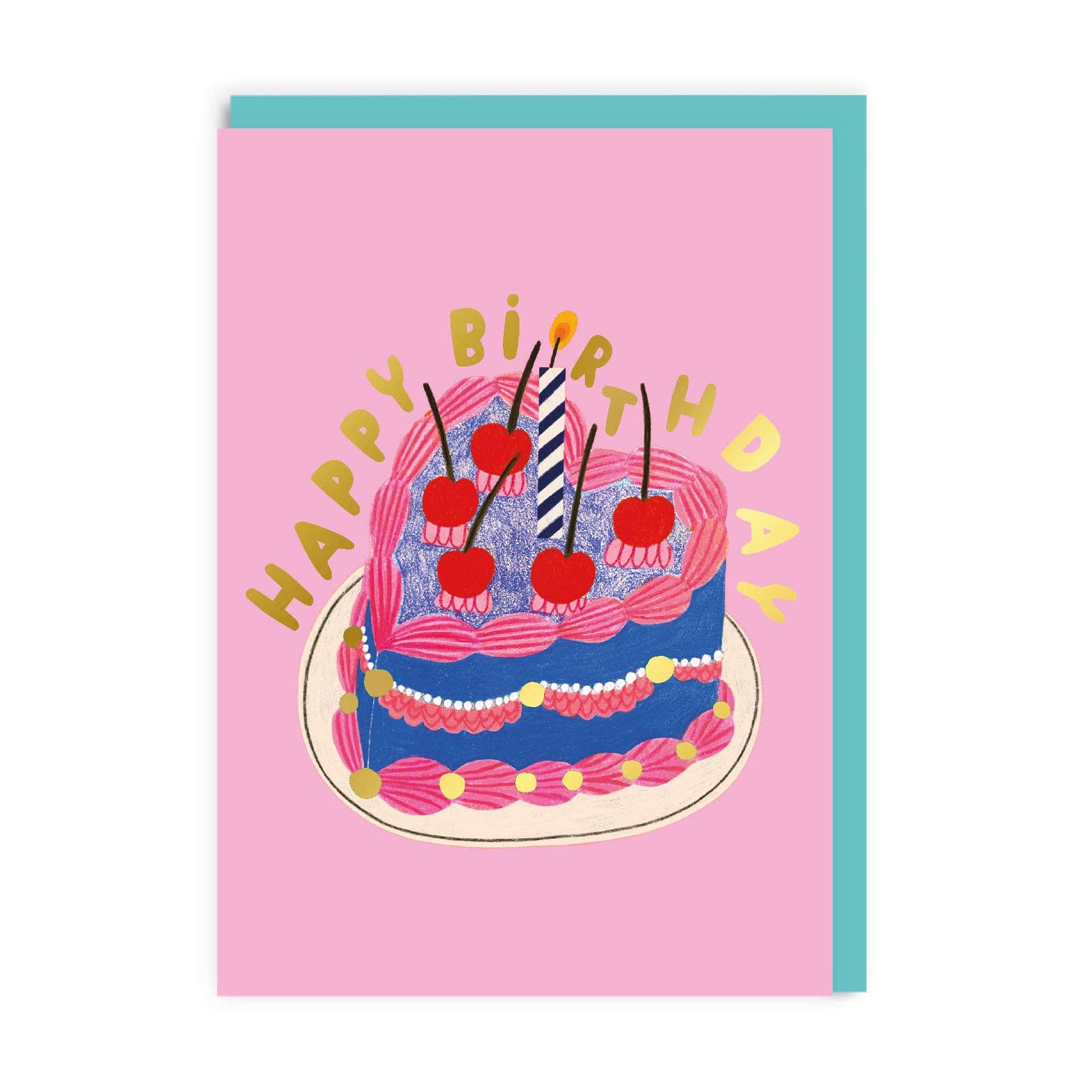 Heart Cake Birthday Card (7300)