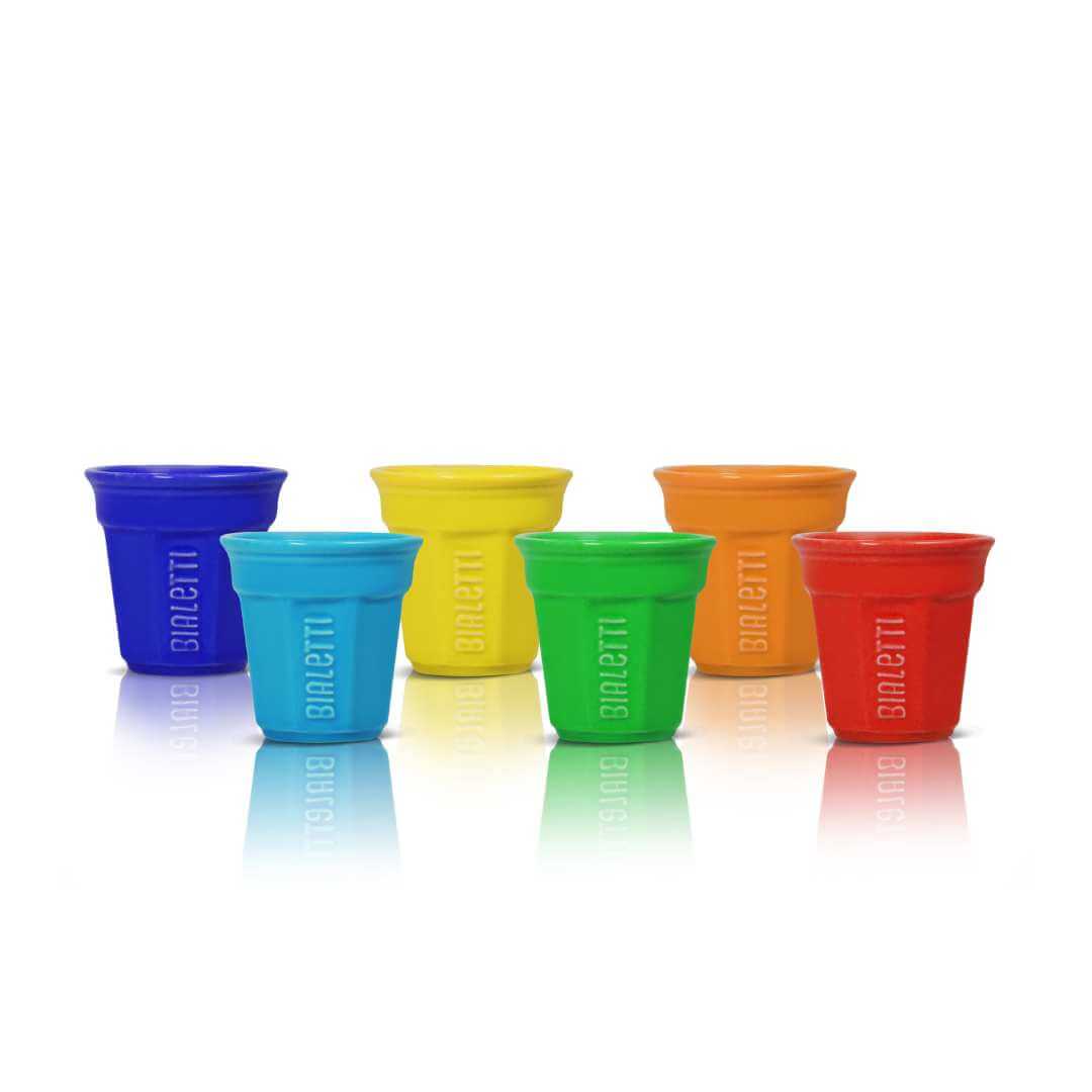 Bialetti Colour Espresso Cups - Set of 6