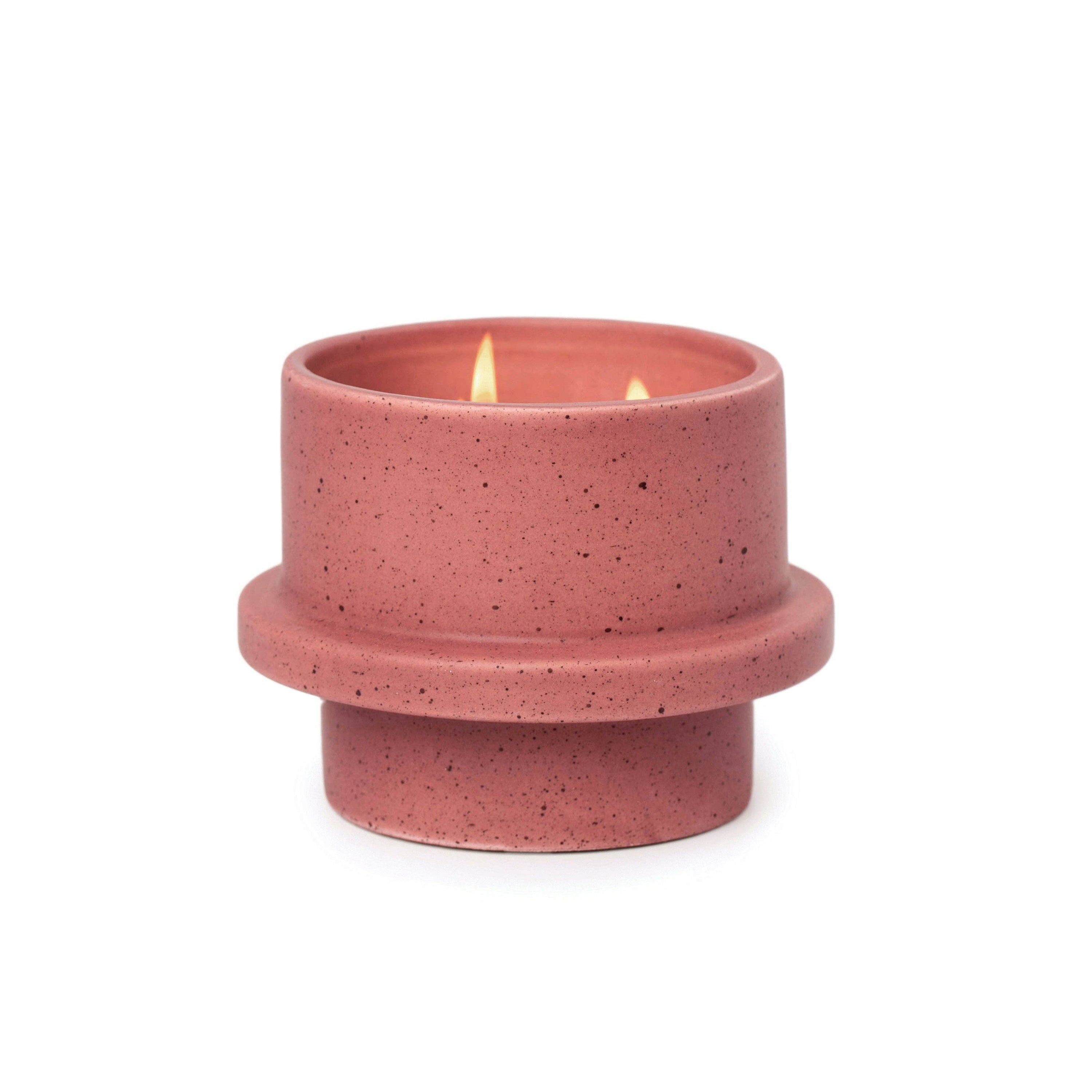 Paddywax Folia Ceramic Candle - Red - Saffron Rose