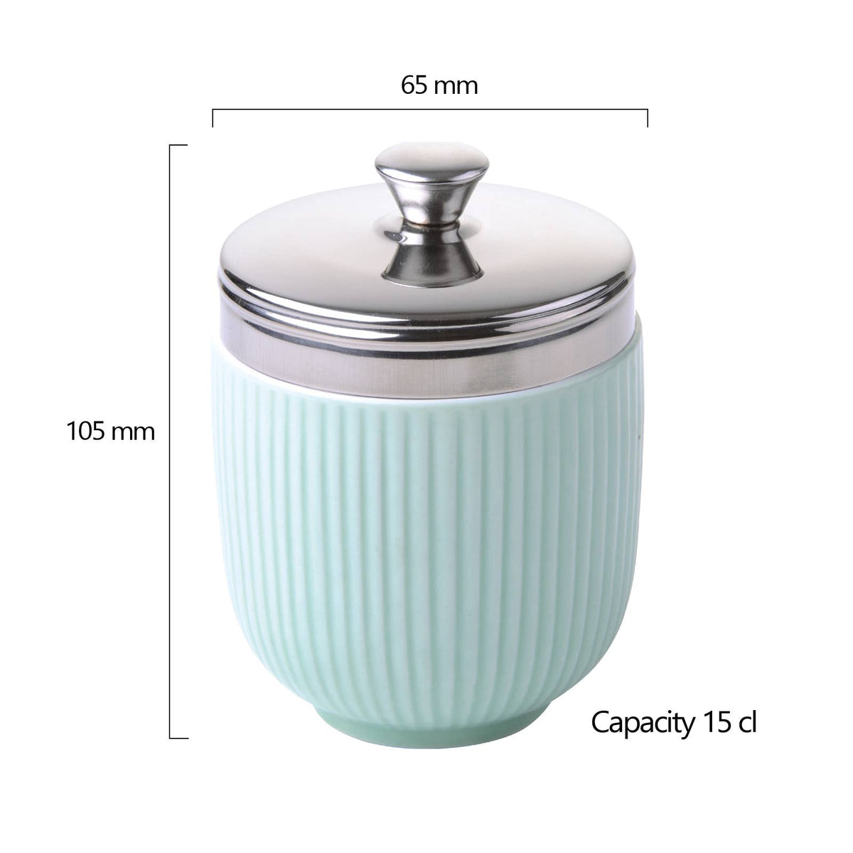 Fluted Egg Poacher Celadon Green - Egg Coddler