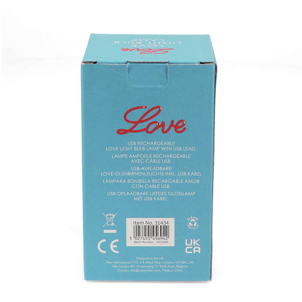 USB rechargeable light bulb lamp - Love