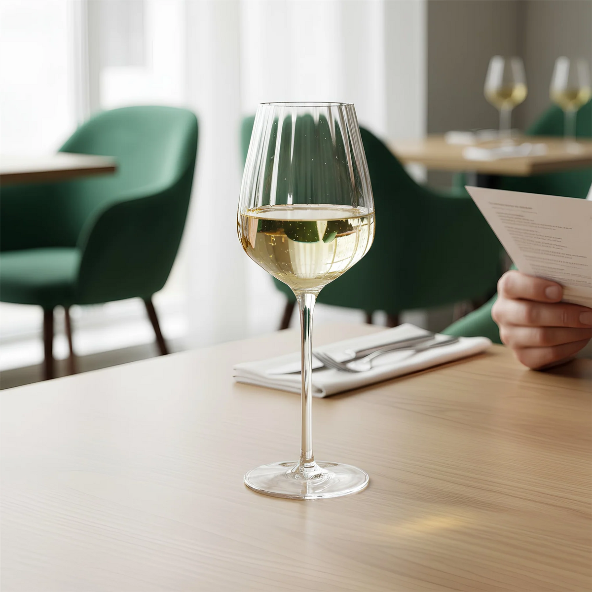 Kensington Optic Crystal White Wine Glass - 360ml