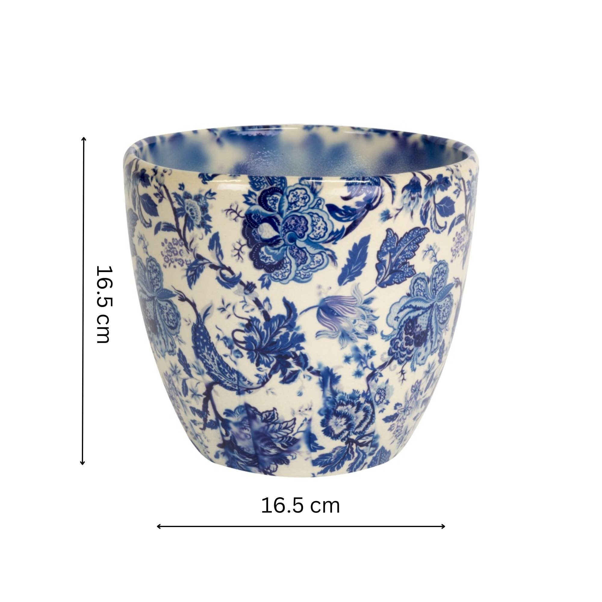 Monza Indoor Ceramic Plant Pot H16.5cm x D16.5cm