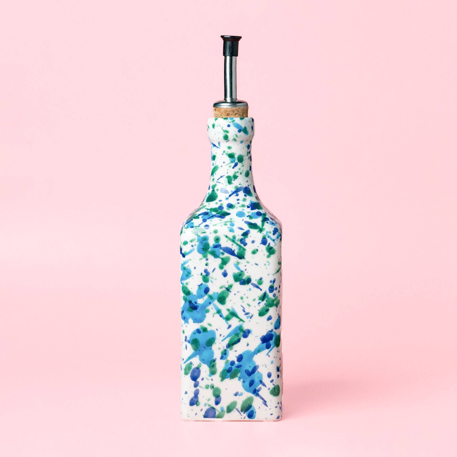 Ceramic Oil Dispenser/475ml/Blue and green/CORAL