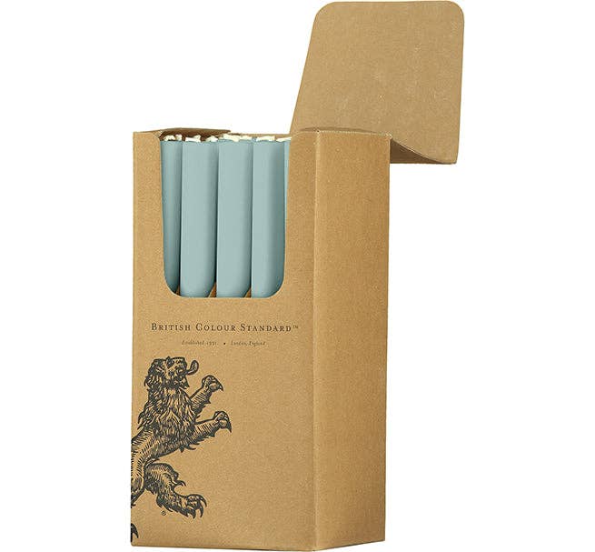 Opaline Green Eco Dinner Candle, Single Piece