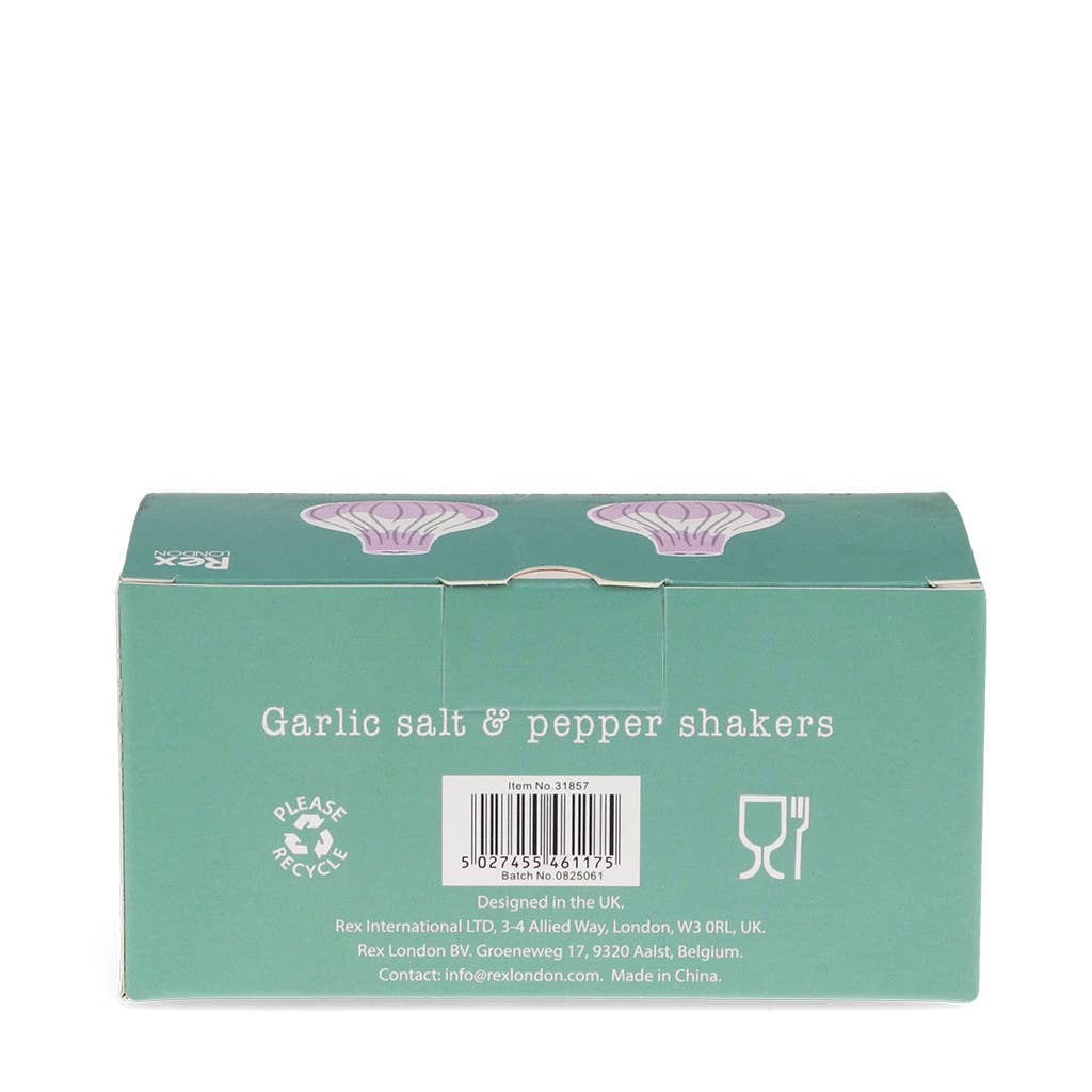 Ceramic salt and pepper shakers - Garlic