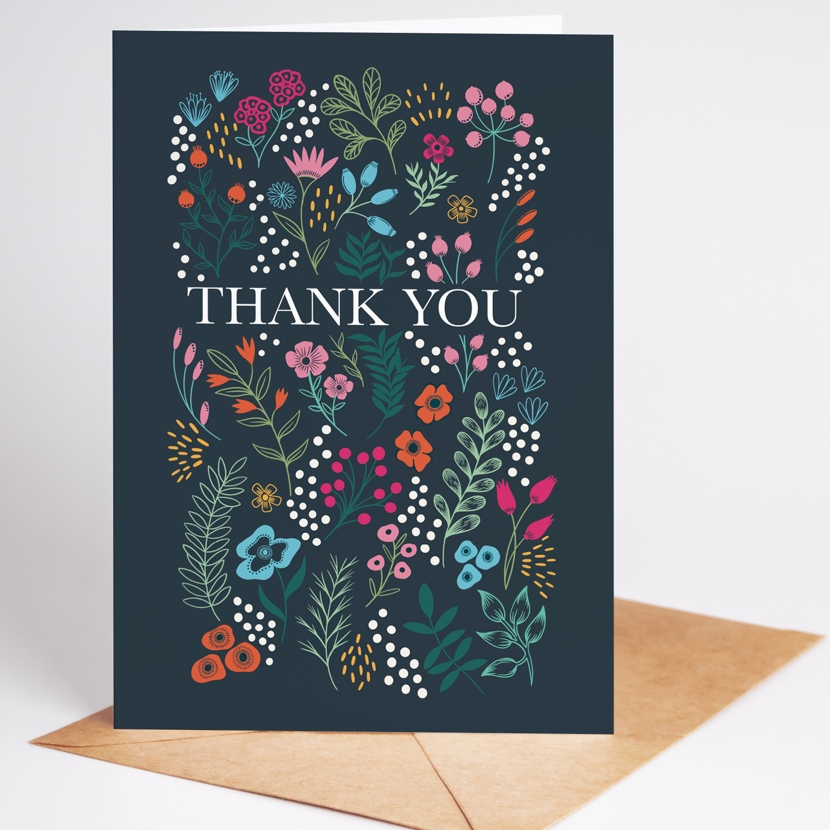 Thank You Card | Floral | Elegant Design | GC120