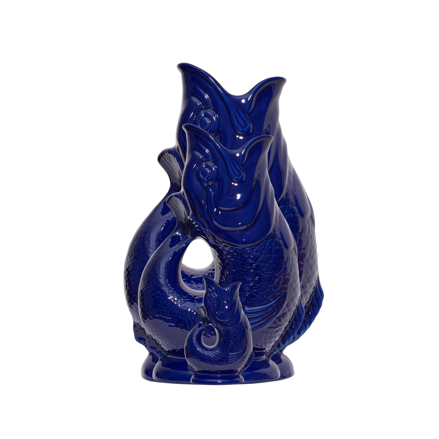 Cobalt Blue Original Gluggle Jug Pitcher Vase